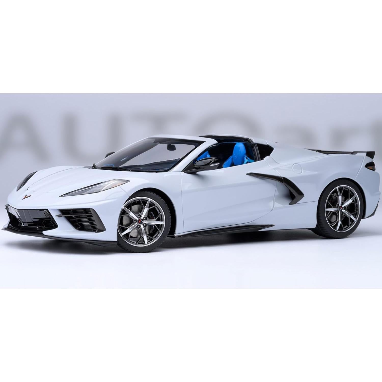 Modelo Coche 1/18 Chevy C8 Stingray Gris Metálico Autoart