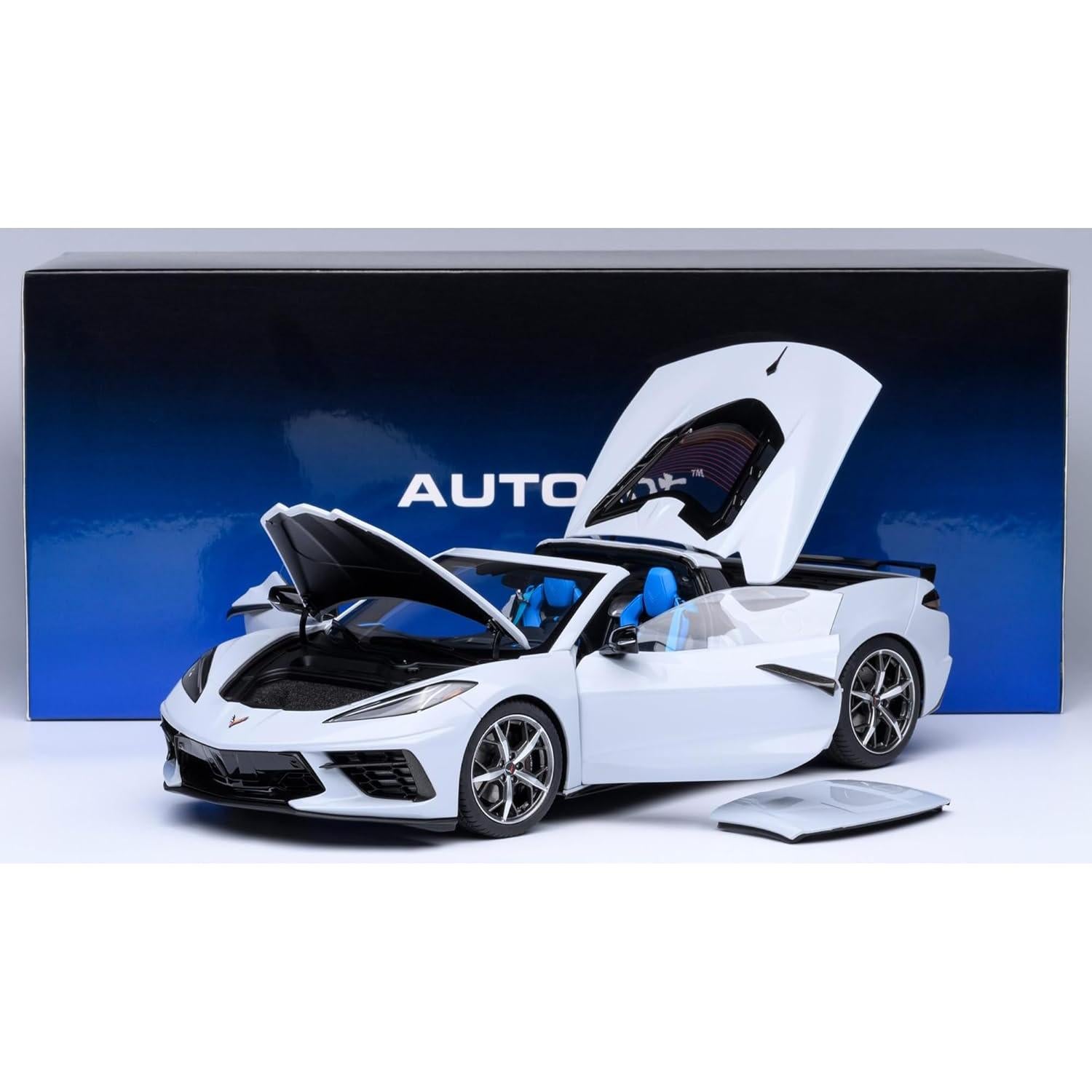 Modelo Coche 1/18 Chevy C8 Stingray Gris Metálico Autoart