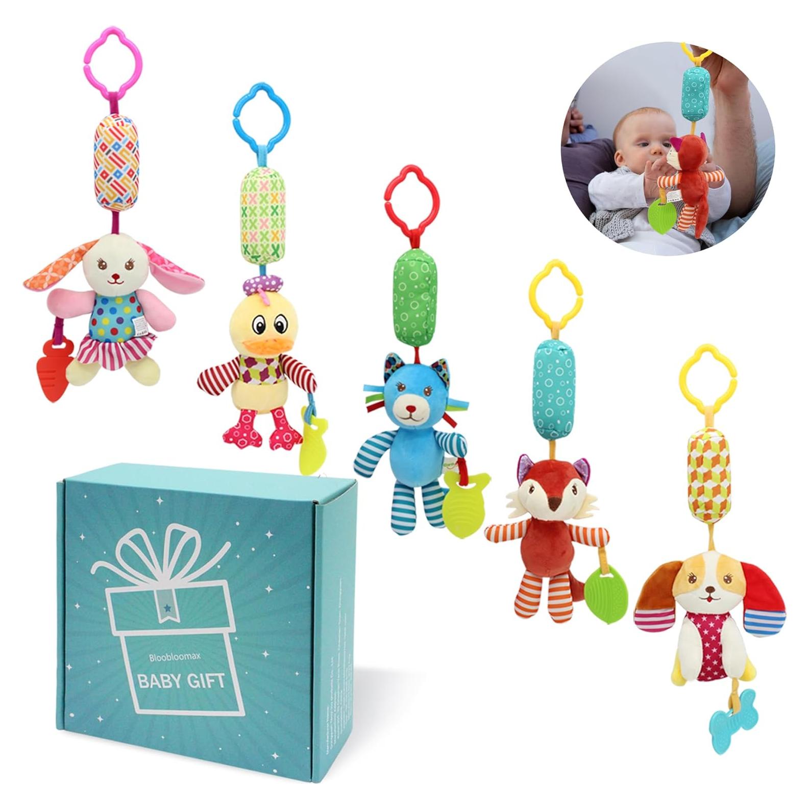 Sonajeros de Calcetines para Bebés Taoyi 5 Piezas Animales