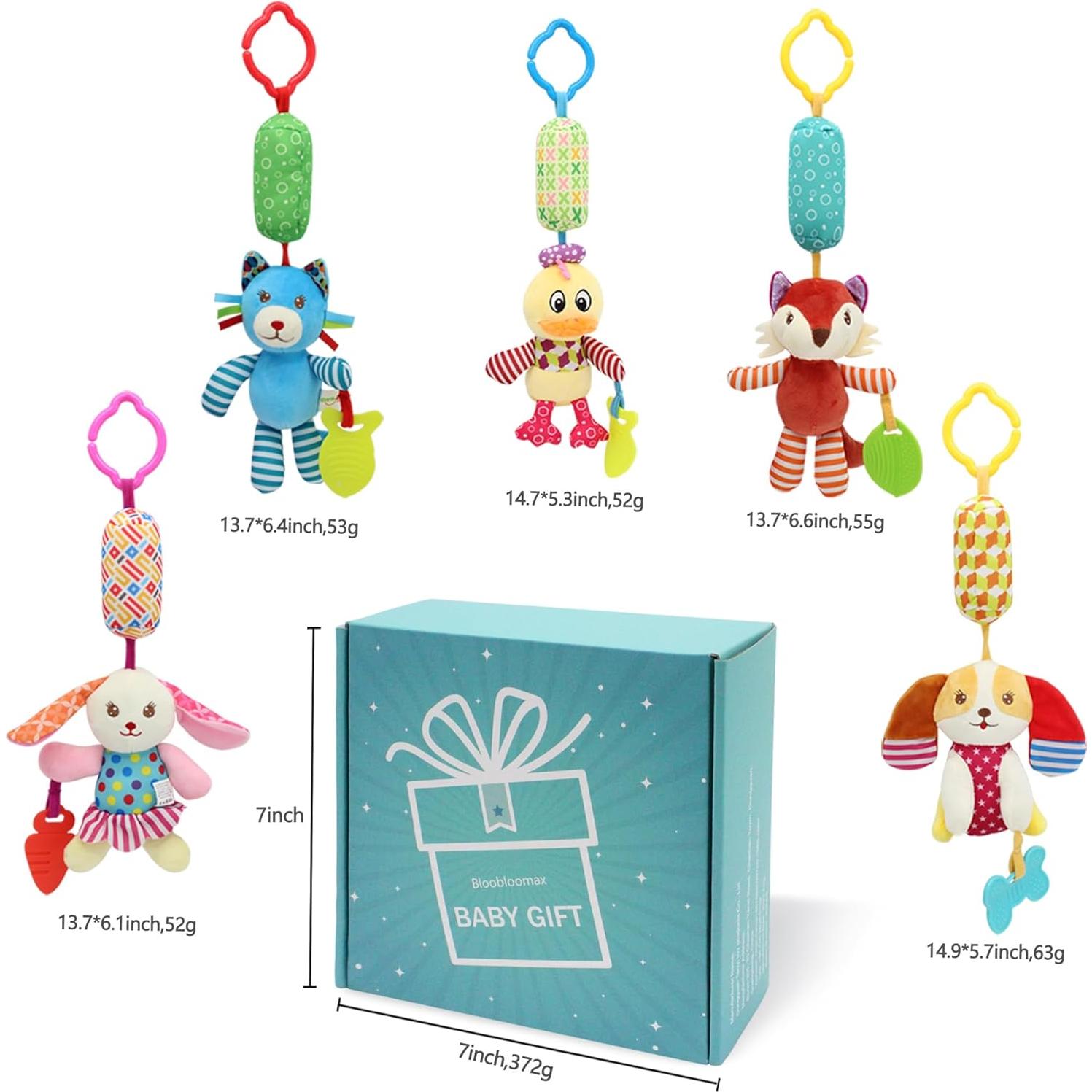 Sonajeros de Calcetines para Bebés Taoyi 5 Piezas Animales