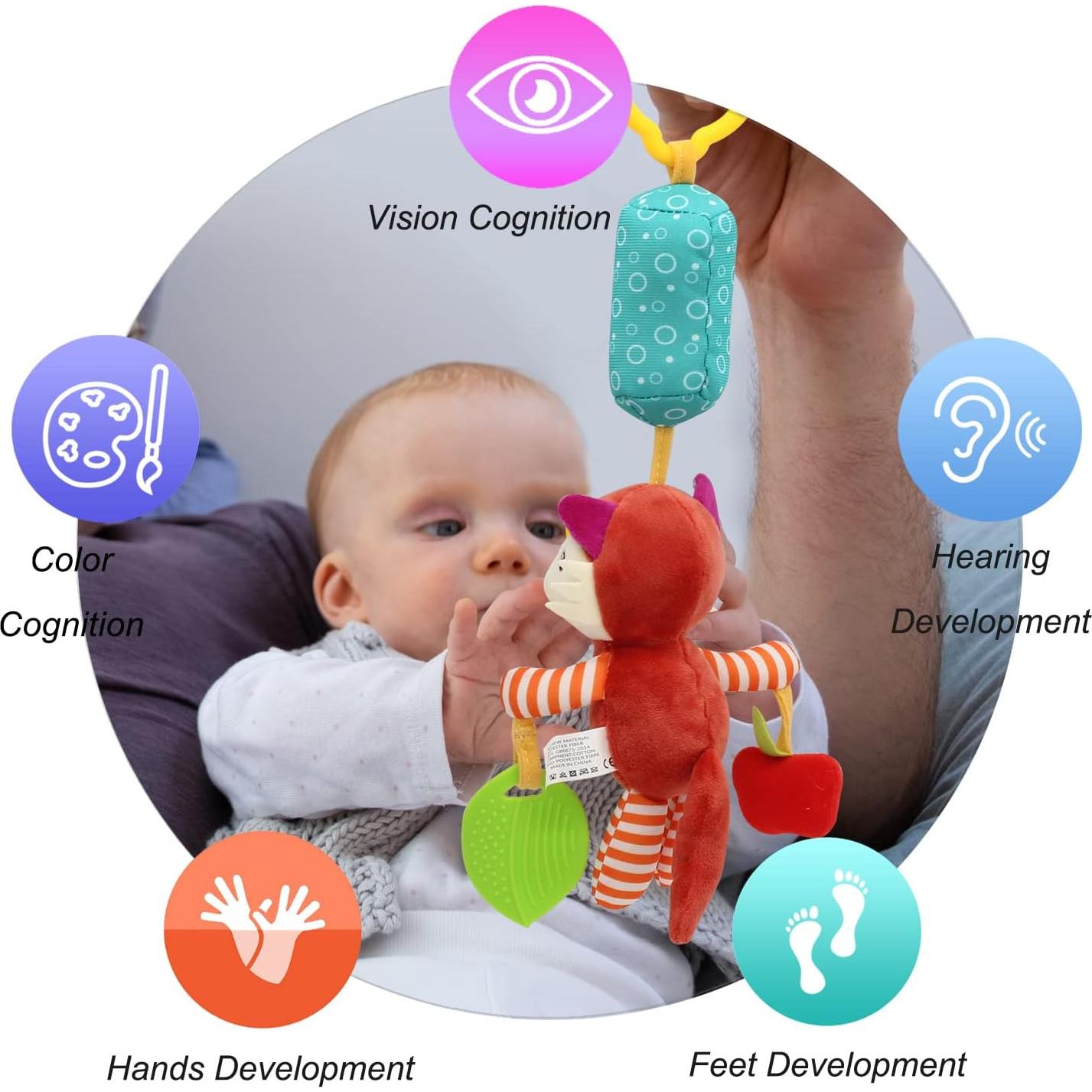 Sonajeros de Calcetines para Bebés Taoyi 5 Piezas Animales