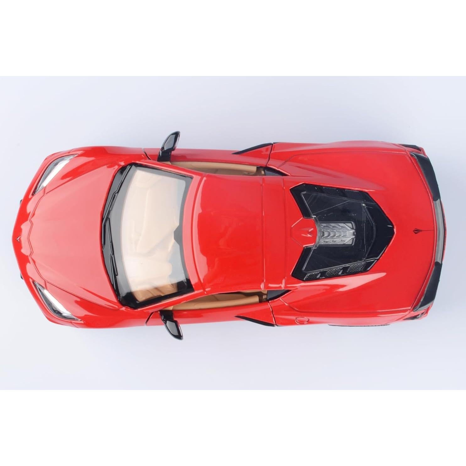 Modelo Diecast Chevrolet Corvette C8 Stingray 1/24 Motormax Rojo