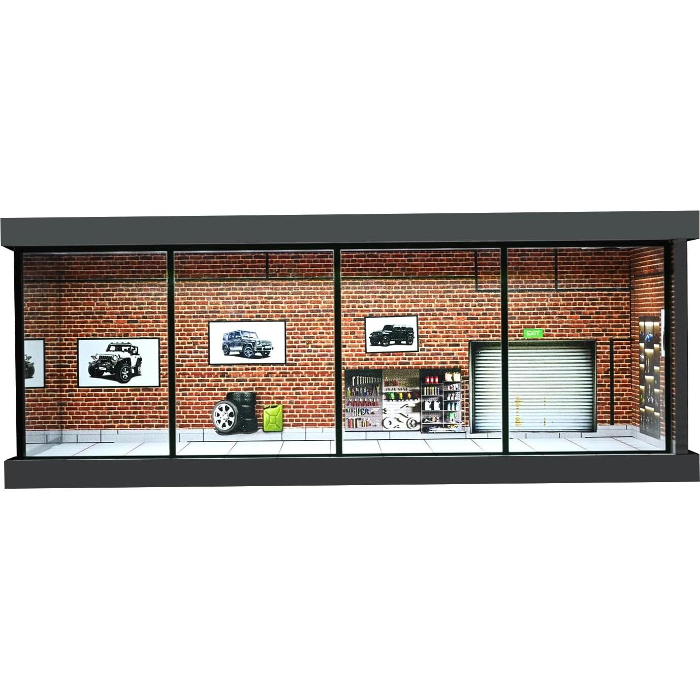 Modelo de Garaje Diorama 1:43 PVC con Iluminación LED