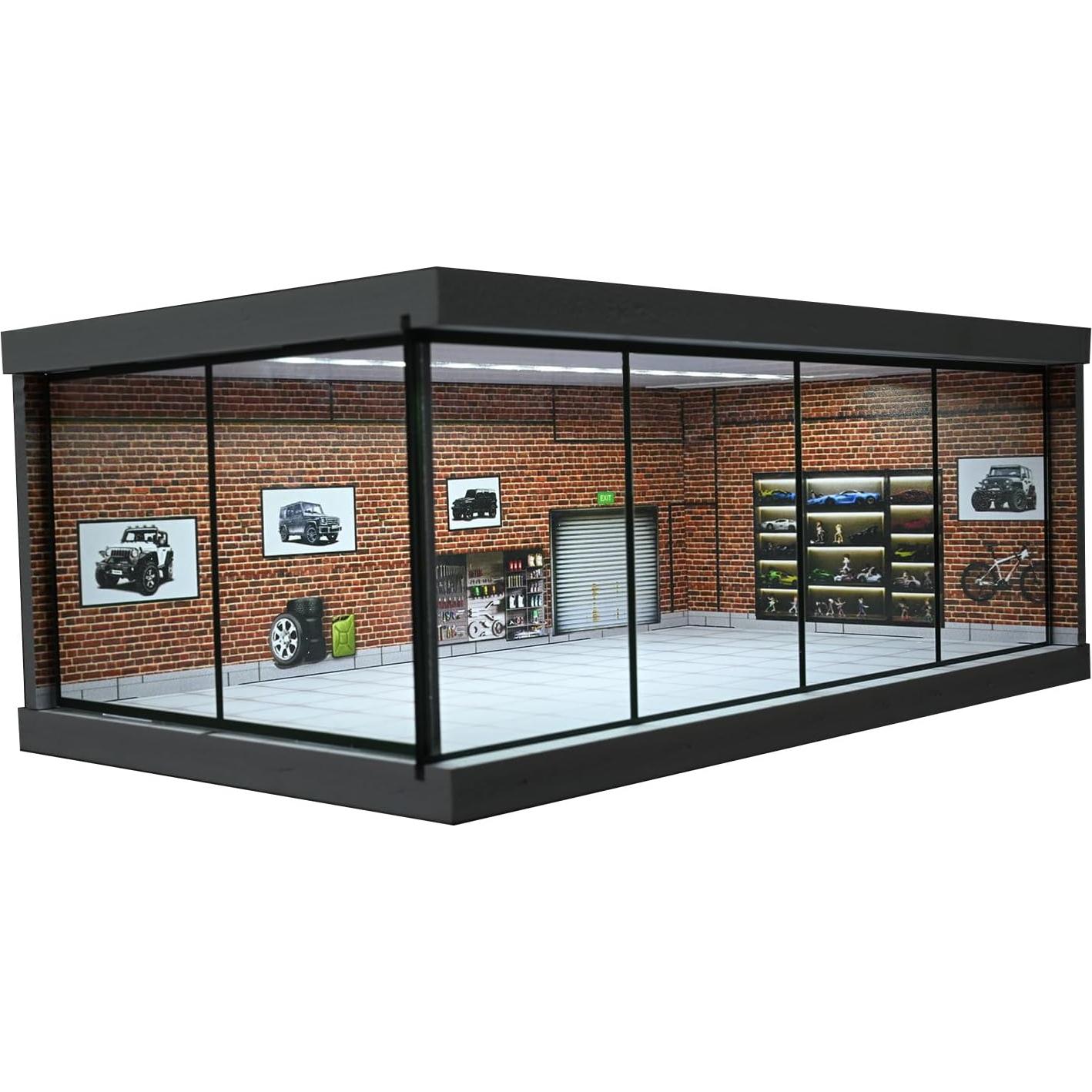 Modelo de Garaje Diorama 1:43 PVC con Iluminación LED