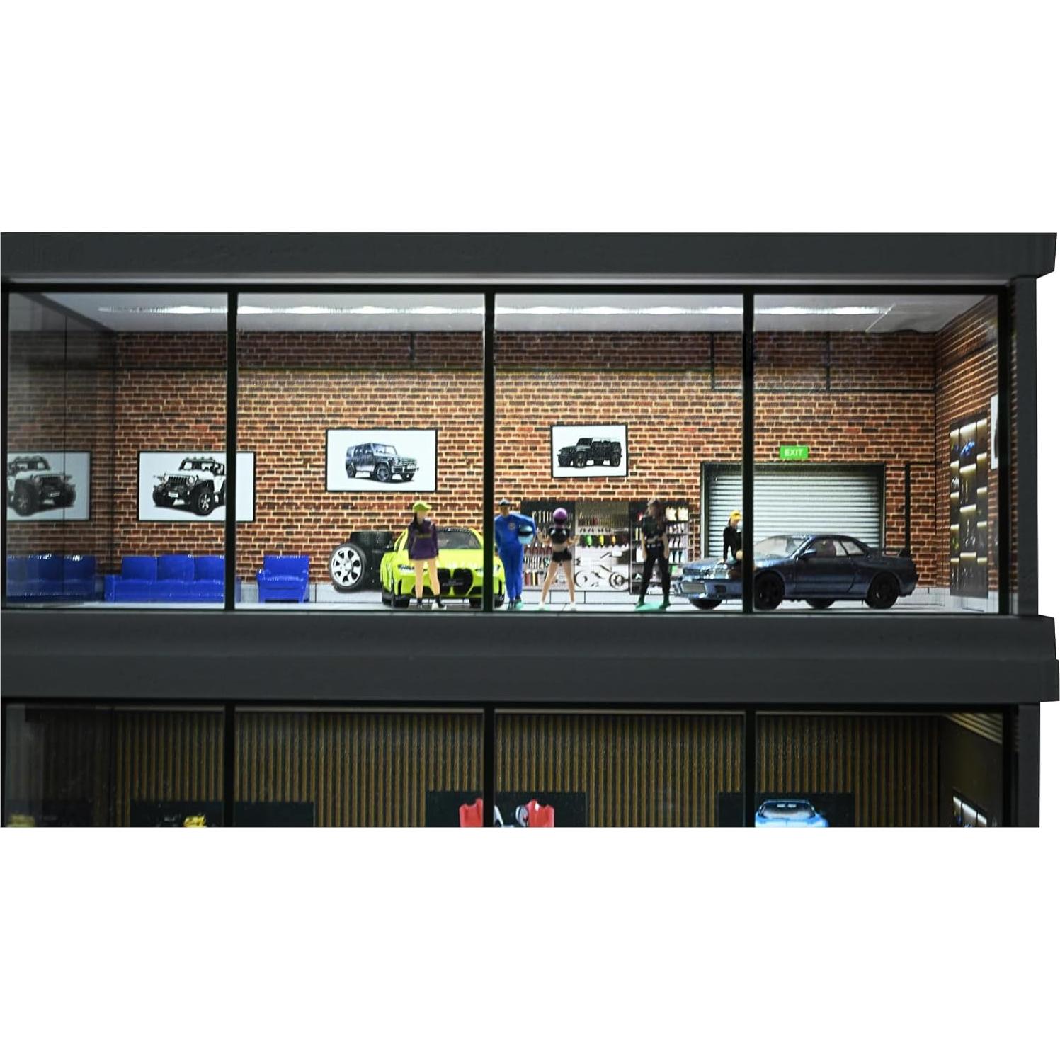 Modelo de Garaje Diorama 1:43 PVC con Iluminación LED