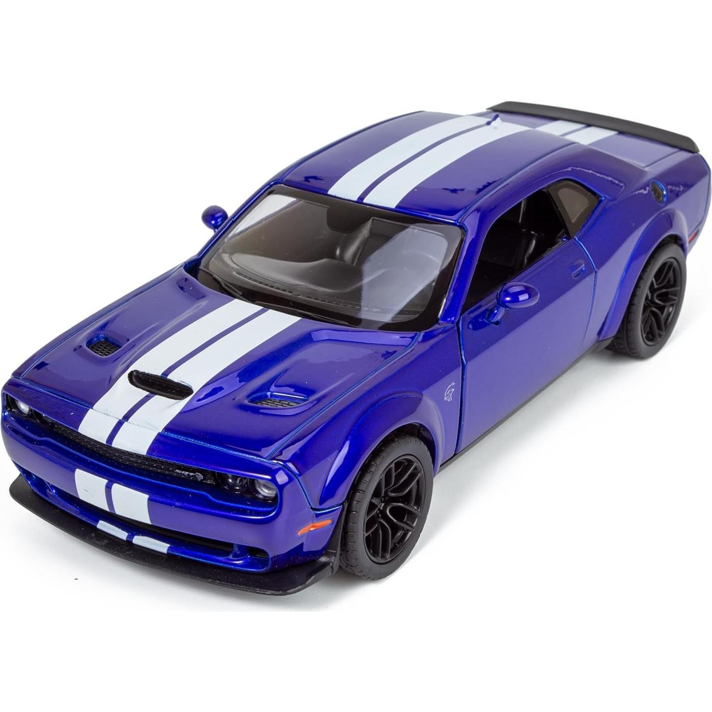 Modelo Diecast 1/24 Dodge Challenger SRT Hellcat Azul Motormax