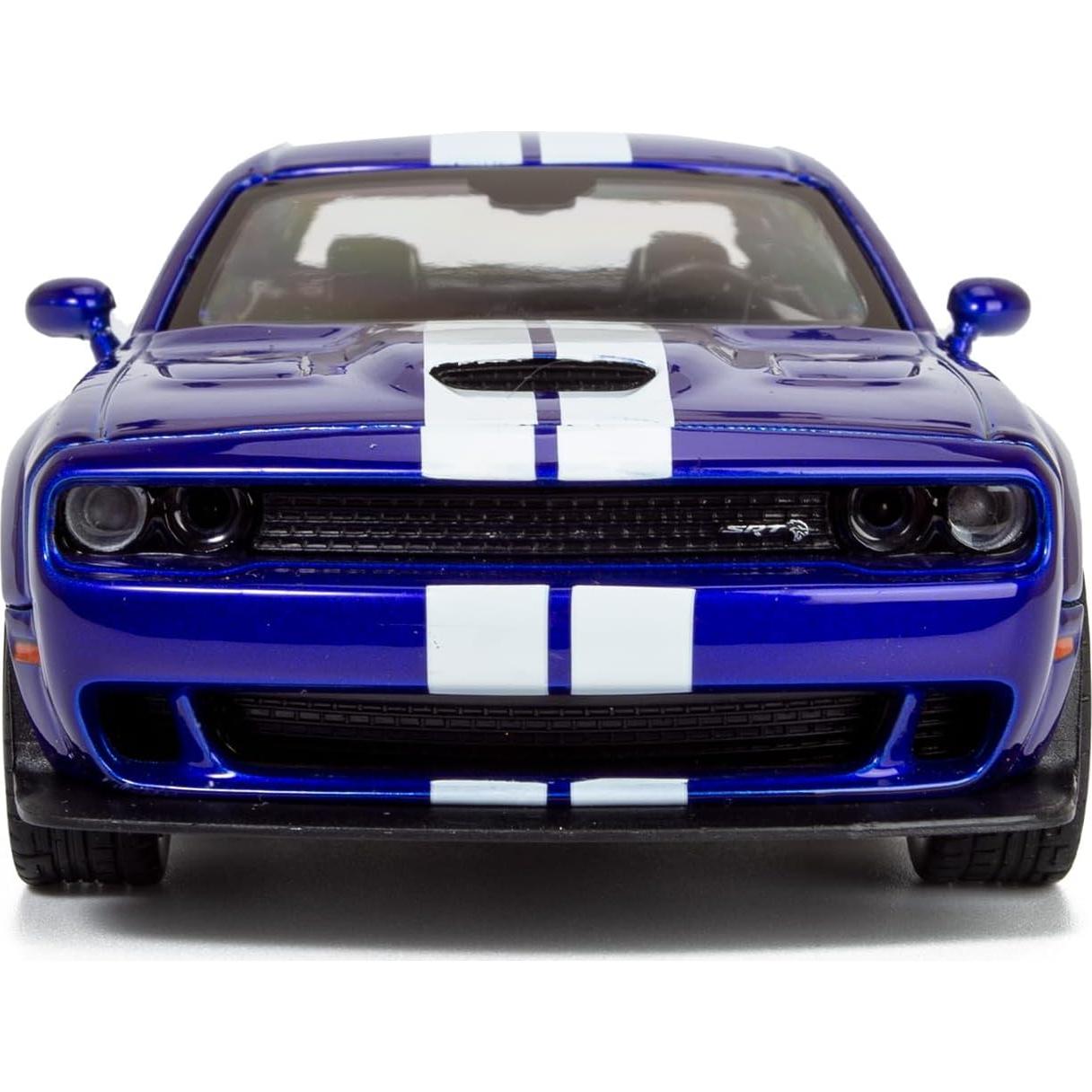 Modelo Diecast 1/24 Dodge Challenger SRT Hellcat Azul Motormax
