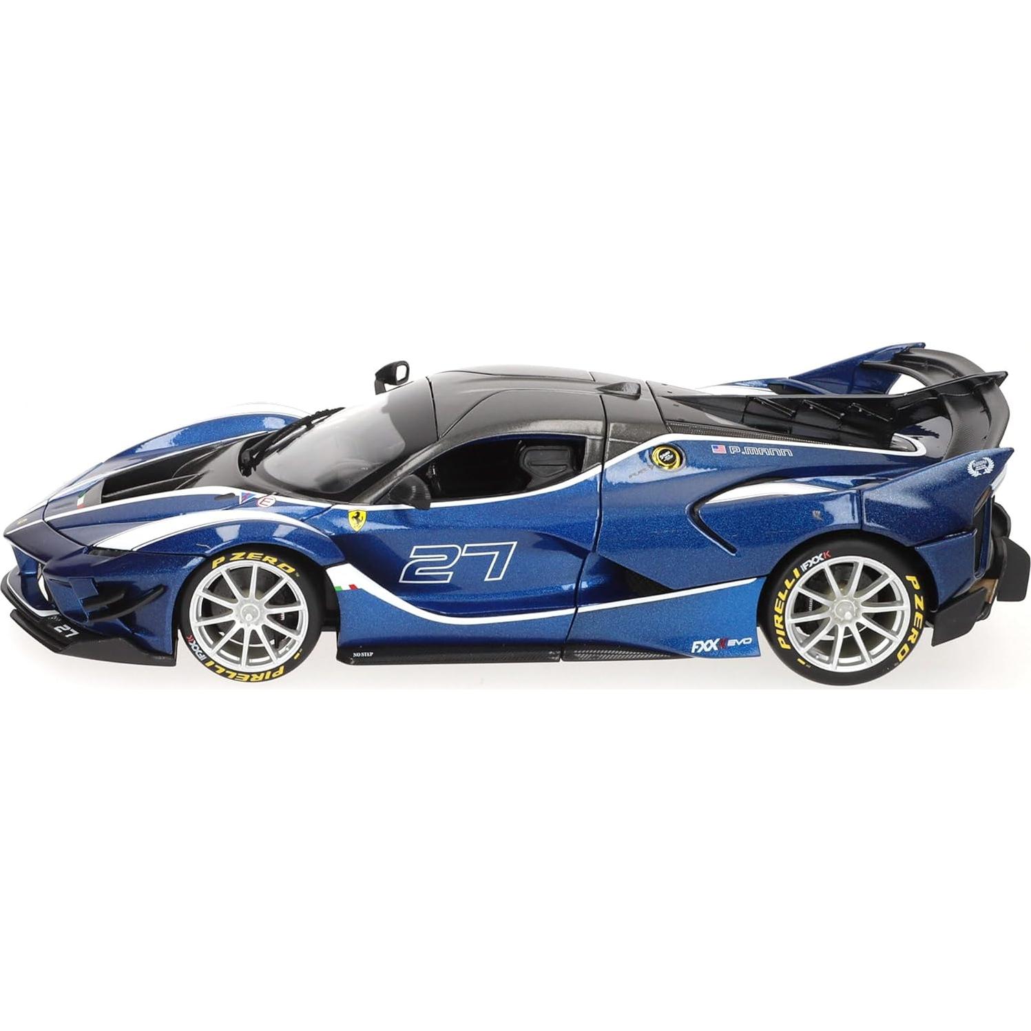 Bburago Ferrari FXX-K EVO 1:18 Escala Azul con Detalles Movibles