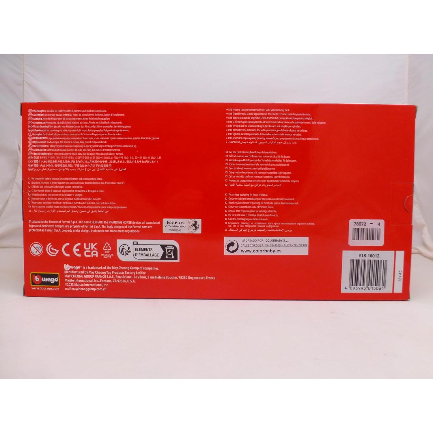 Bburago Ferrari FXX-K EVO 1:18 Escala Azul con Detalles Movibles