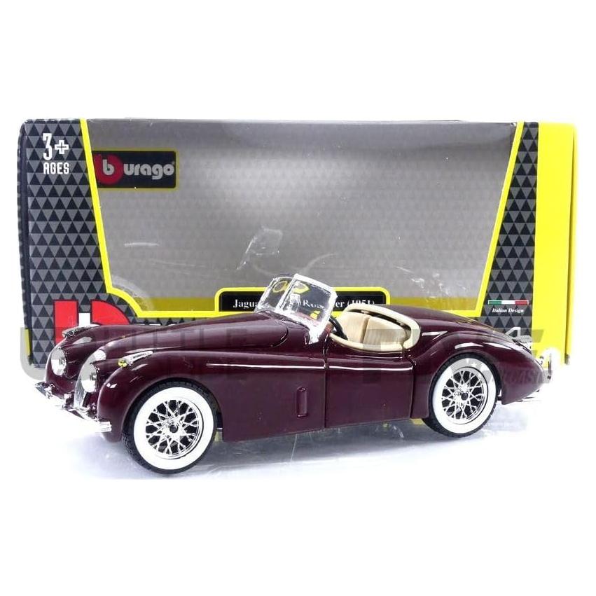 Bburago Jaguar XK 120 Convertible 1:24 Escala Rojo