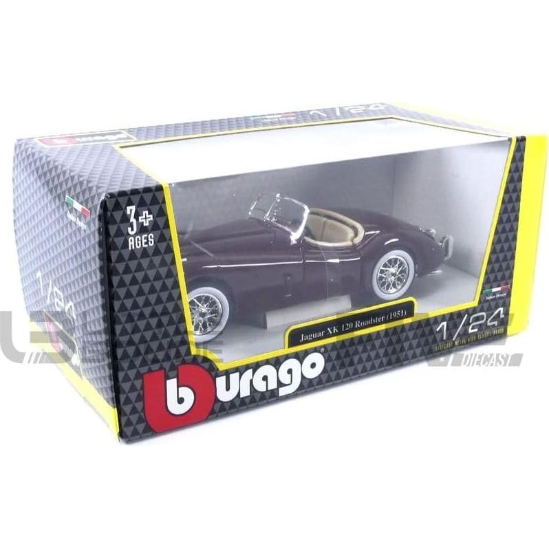 Bburago Jaguar XK 120 Convertible 1:24 Escala Rojo