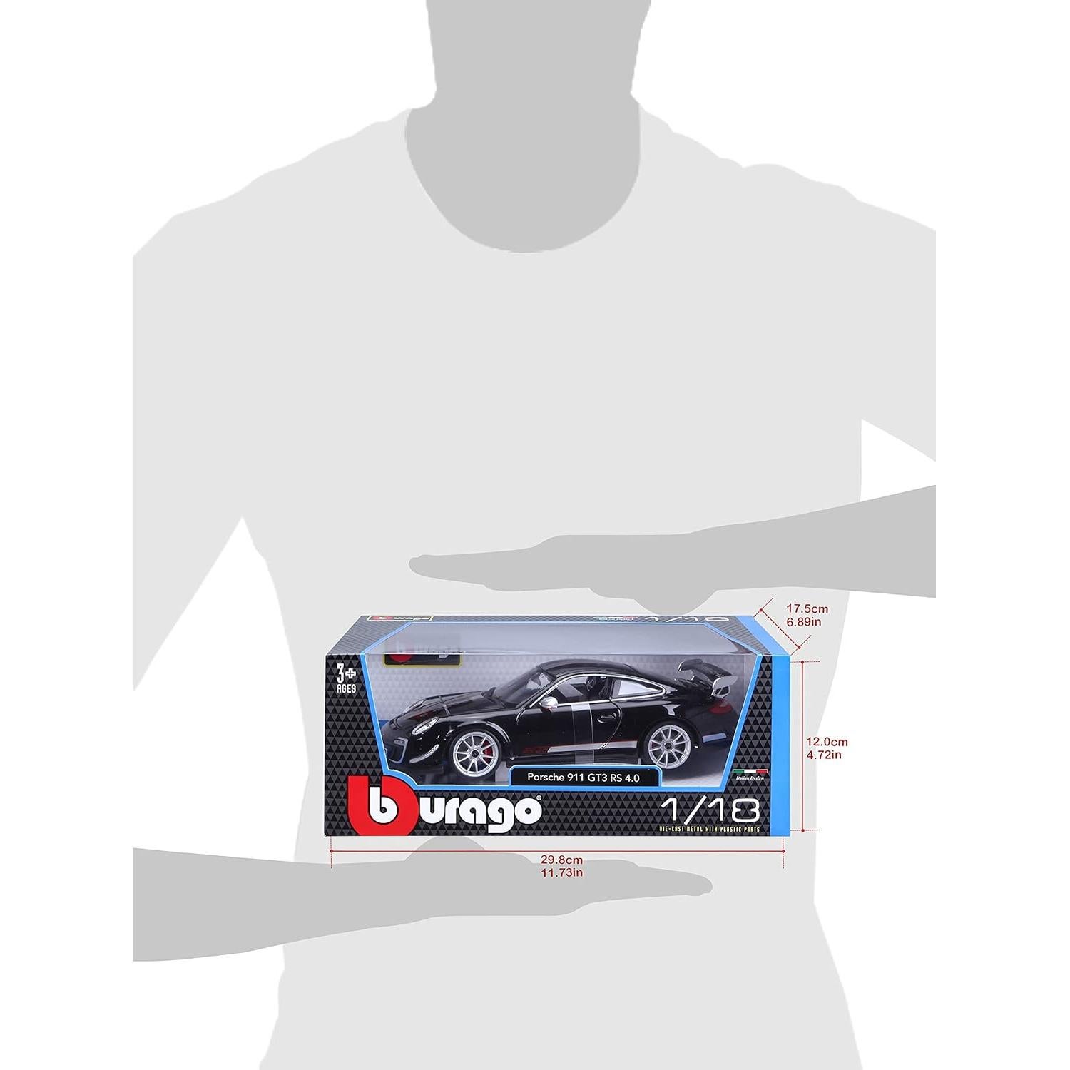 Bburago Porsche 911 GT3 RS 4.0 Diecast 1:18 Negro