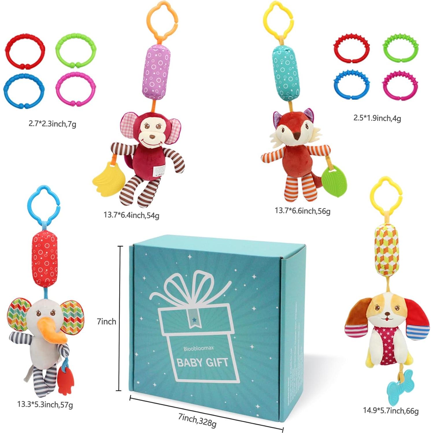 Sonajeros de Calcetines para Bebés Taoyi 12 Piezas Animales