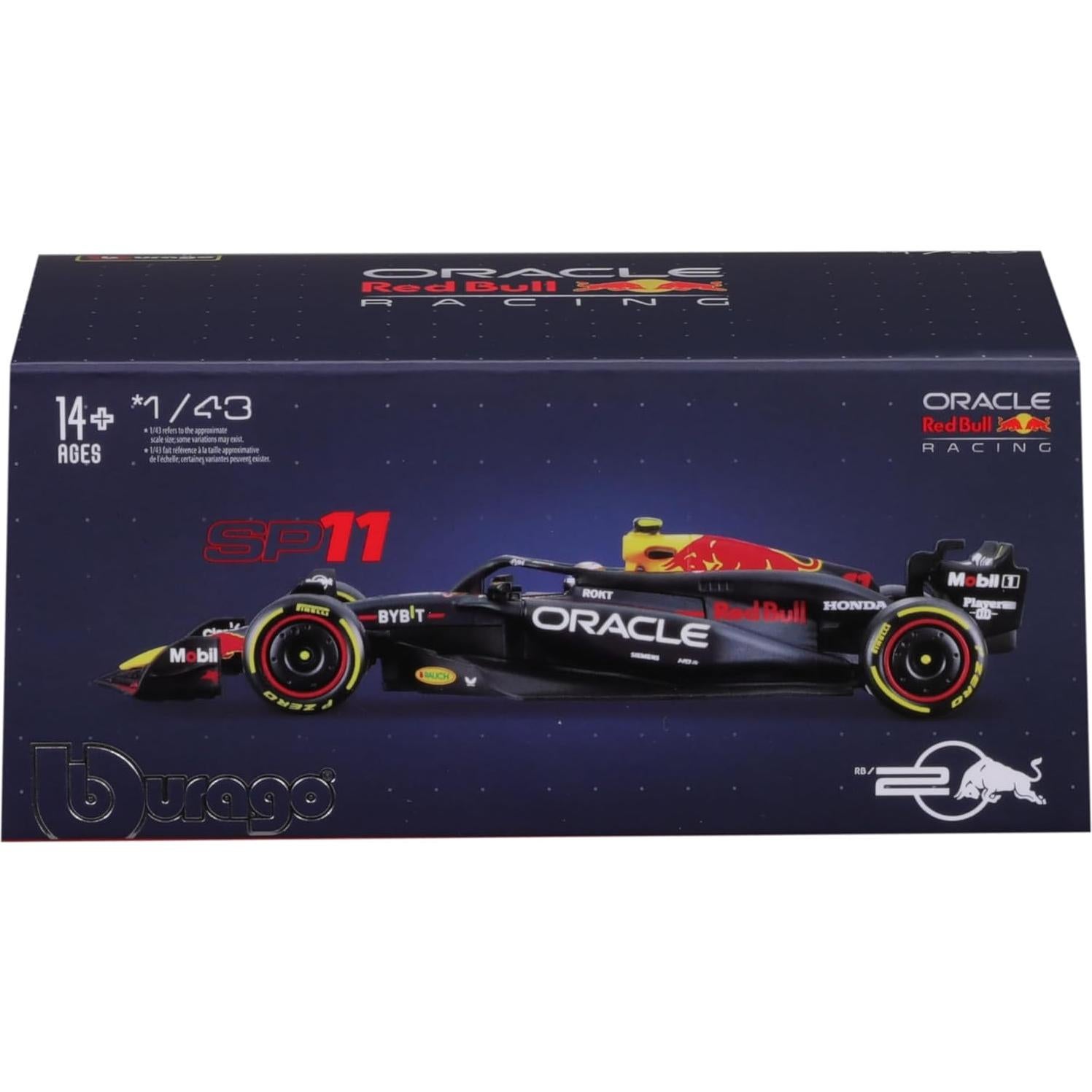 Bburago 1:43 Carrera Oracle Red Bull RB20 con Casco Pérez #11