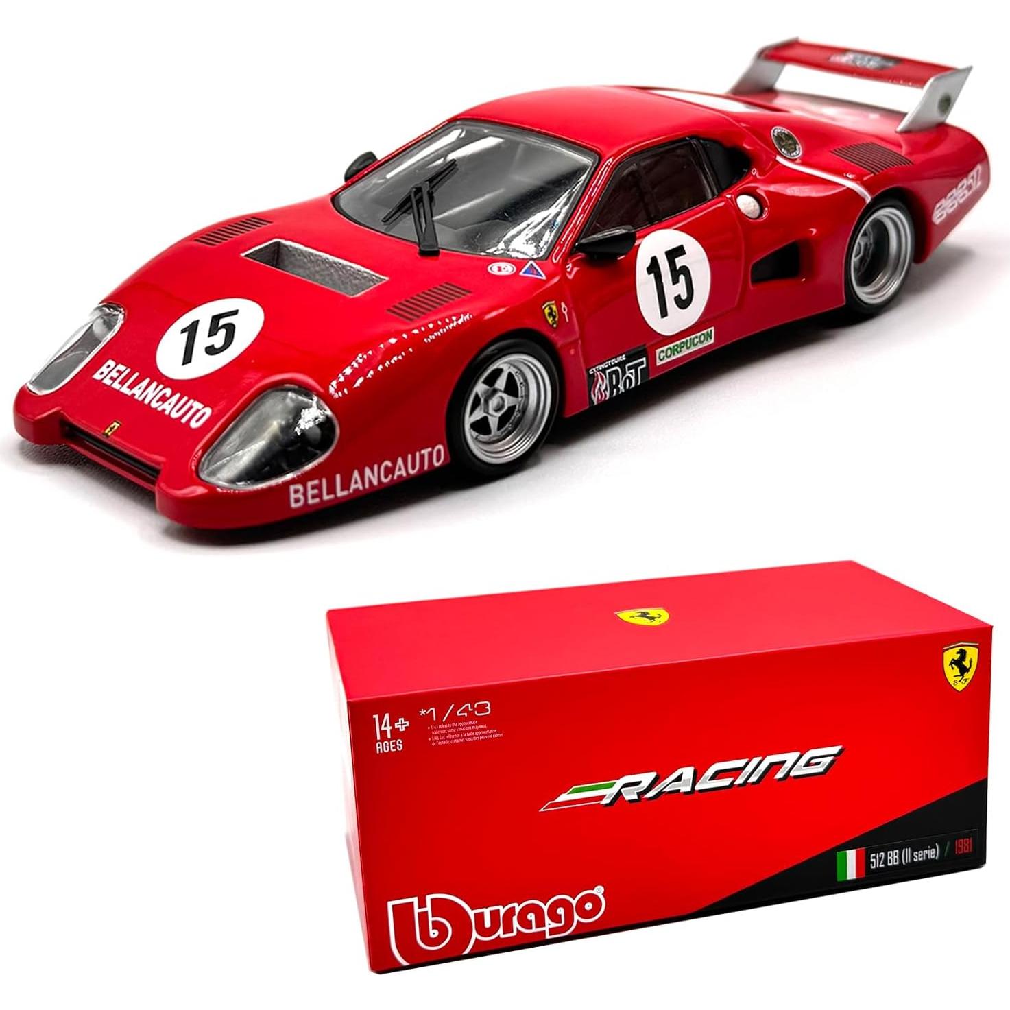Bburago 1:43 Ferrari 512 BB II Serie Coche de Metal