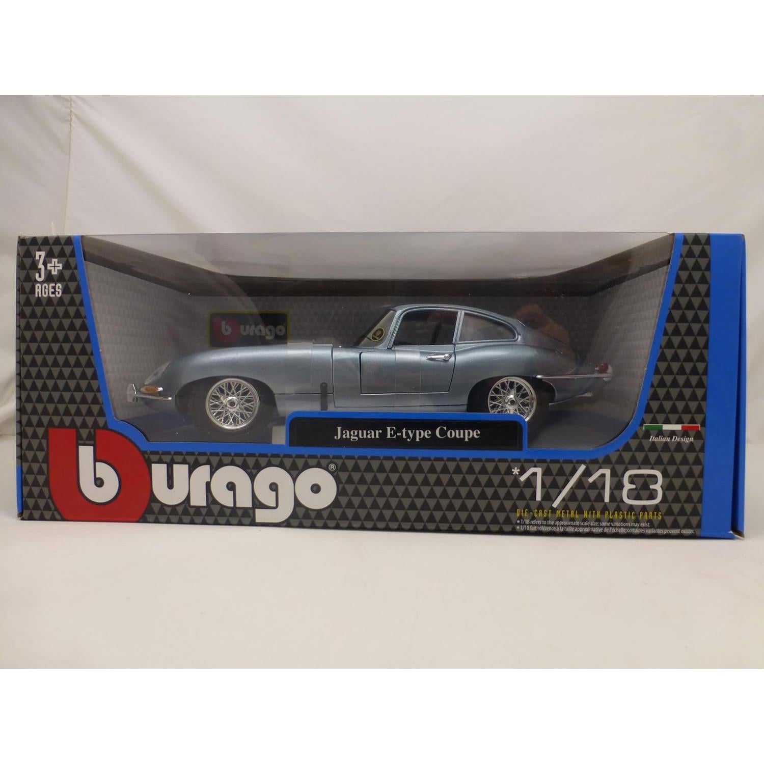 Bburago Jaguar E Type Coupe 1961 a Escala 1:18 Detallado