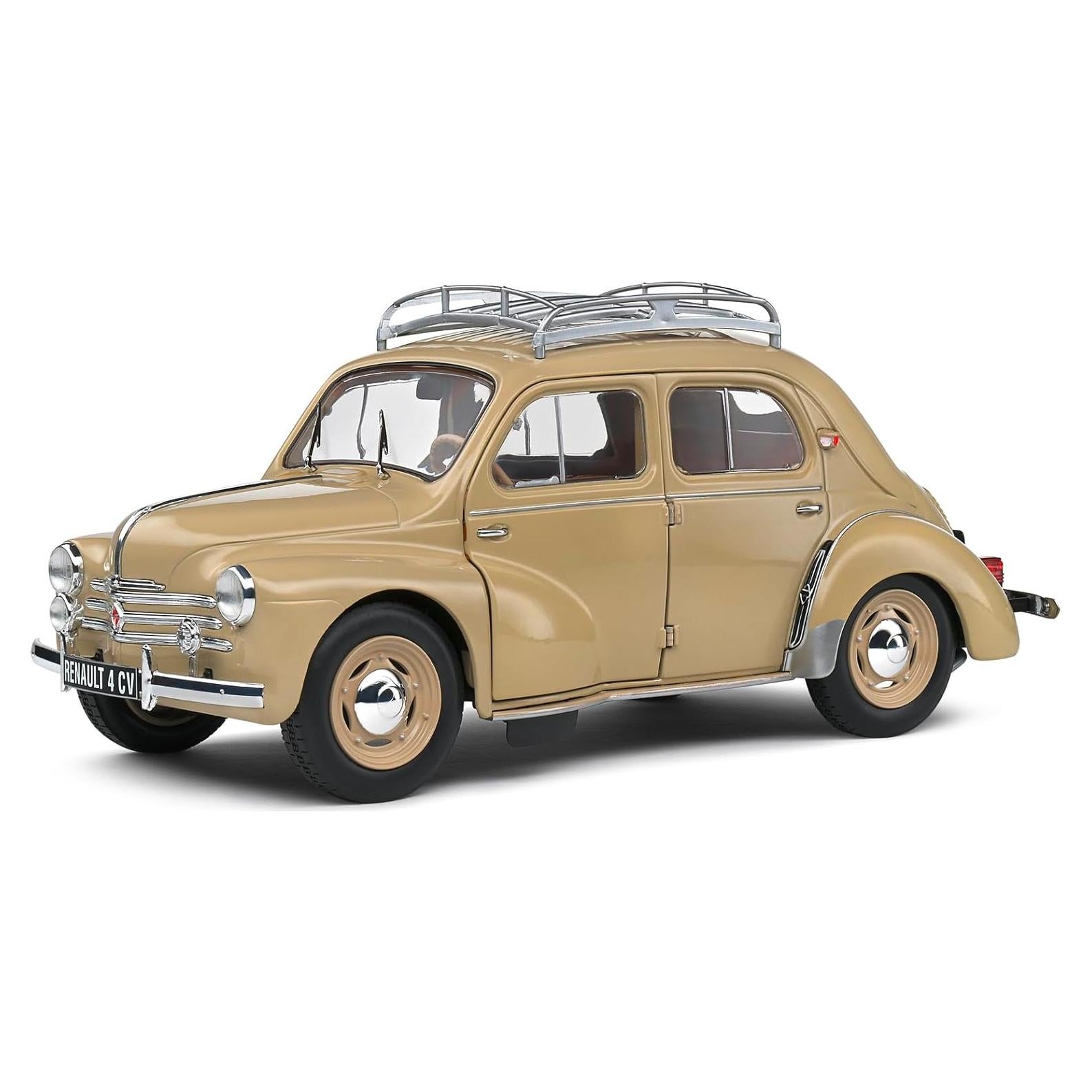 Auto Coleccionable Solido Ren 4 CV 1956 Escala 1:18 Beige