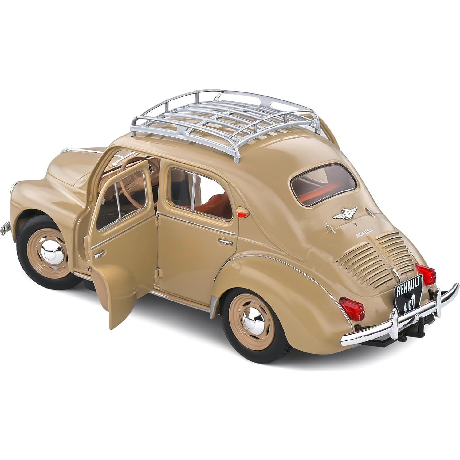Auto Coleccionable Solido Ren 4 CV 1956 Escala 1:18 Beige