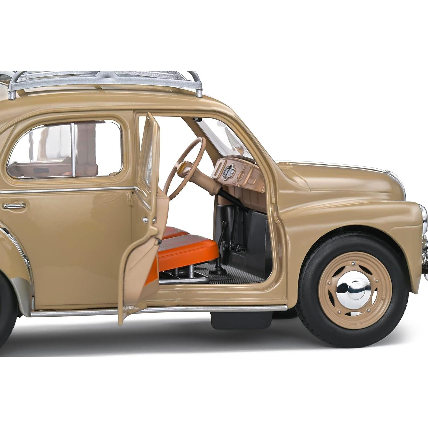 Auto Coleccionable Solido Ren 4 CV 1956 Escala 1:18 Beige
