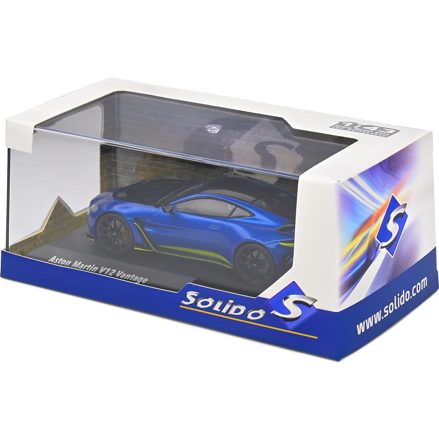 Coche Miniatura Coleccionable Solido Aston Martin V12 Azul 2023