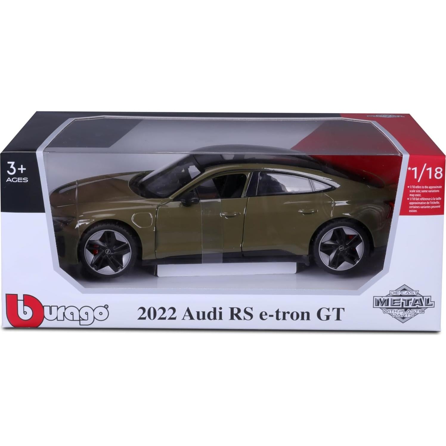 Bburago 1:18 Audi GT RS E-Tron 2022 Verde Táctico