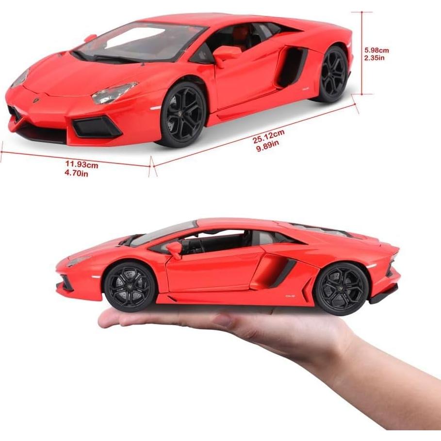 Bburago Lamborghini Aventador LP700-4 1:18 Diecast Amarillo
