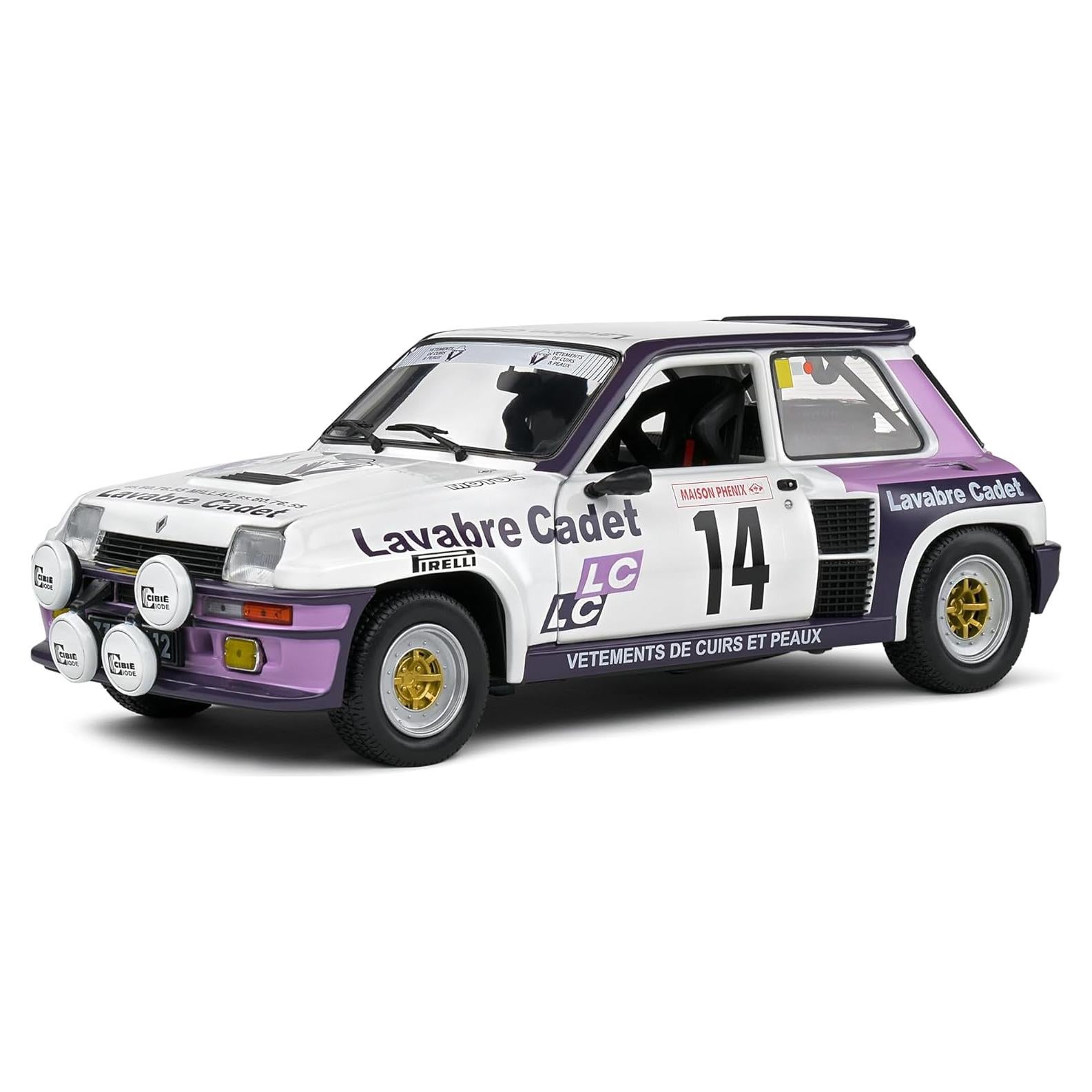 Coche Coleccionable 1:18 Solido Renault 5 Turbo Blanco
