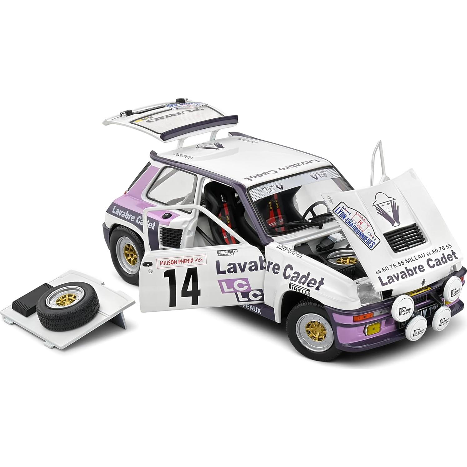 Coche Coleccionable 1:18 Solido Renault 5 Turbo Blanco