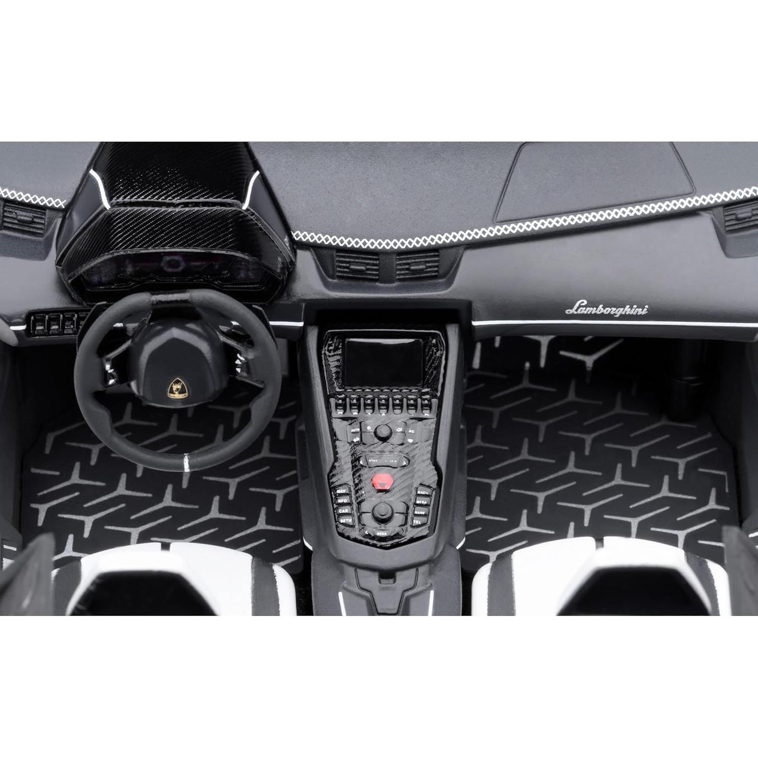 Modelo de Coche Lambo SVJ Bianco Autoart 1:18 Detalles Fieles