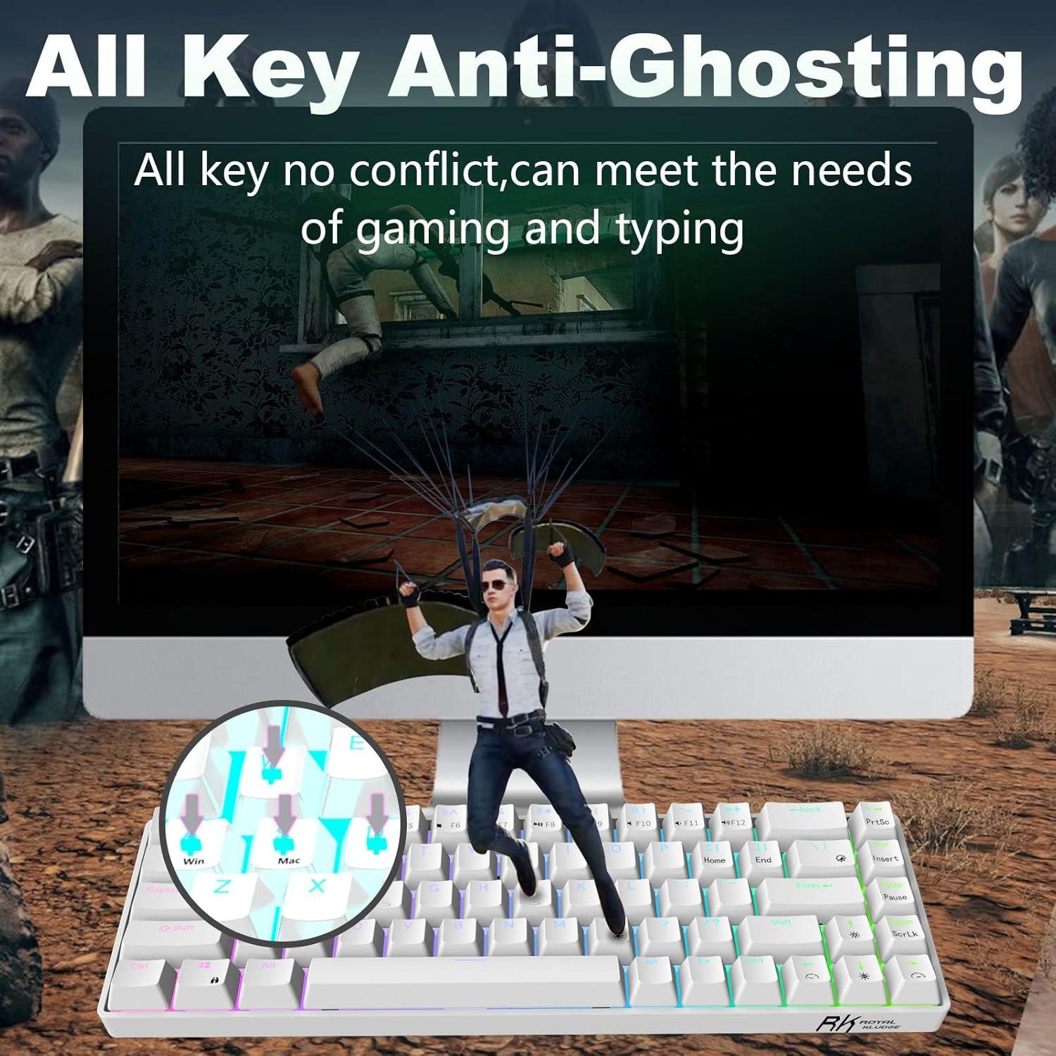 Teclado Mecánico RK ROYAL KLUDGE RK68 65% RGB Intercambiable