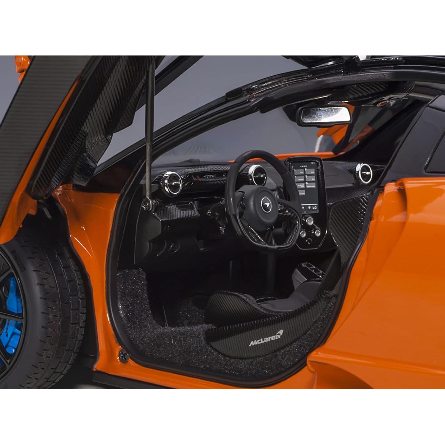 Modelo de Coche McLaren Senna Trophy 1/18 Autoart Naranja y Negro