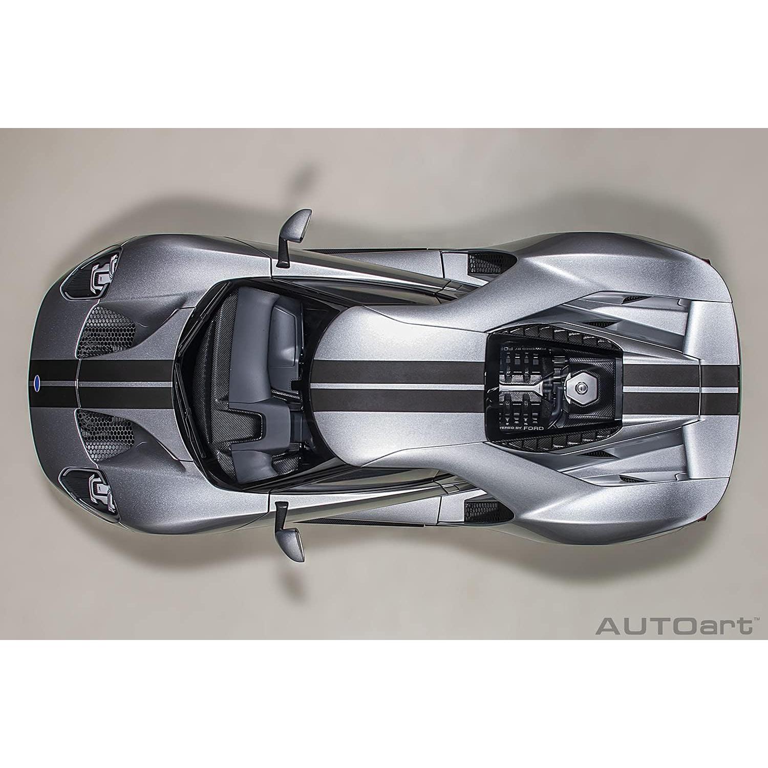 Autoart 12108 Ford GT 2017 Plata Ingot 1/12 Detalle