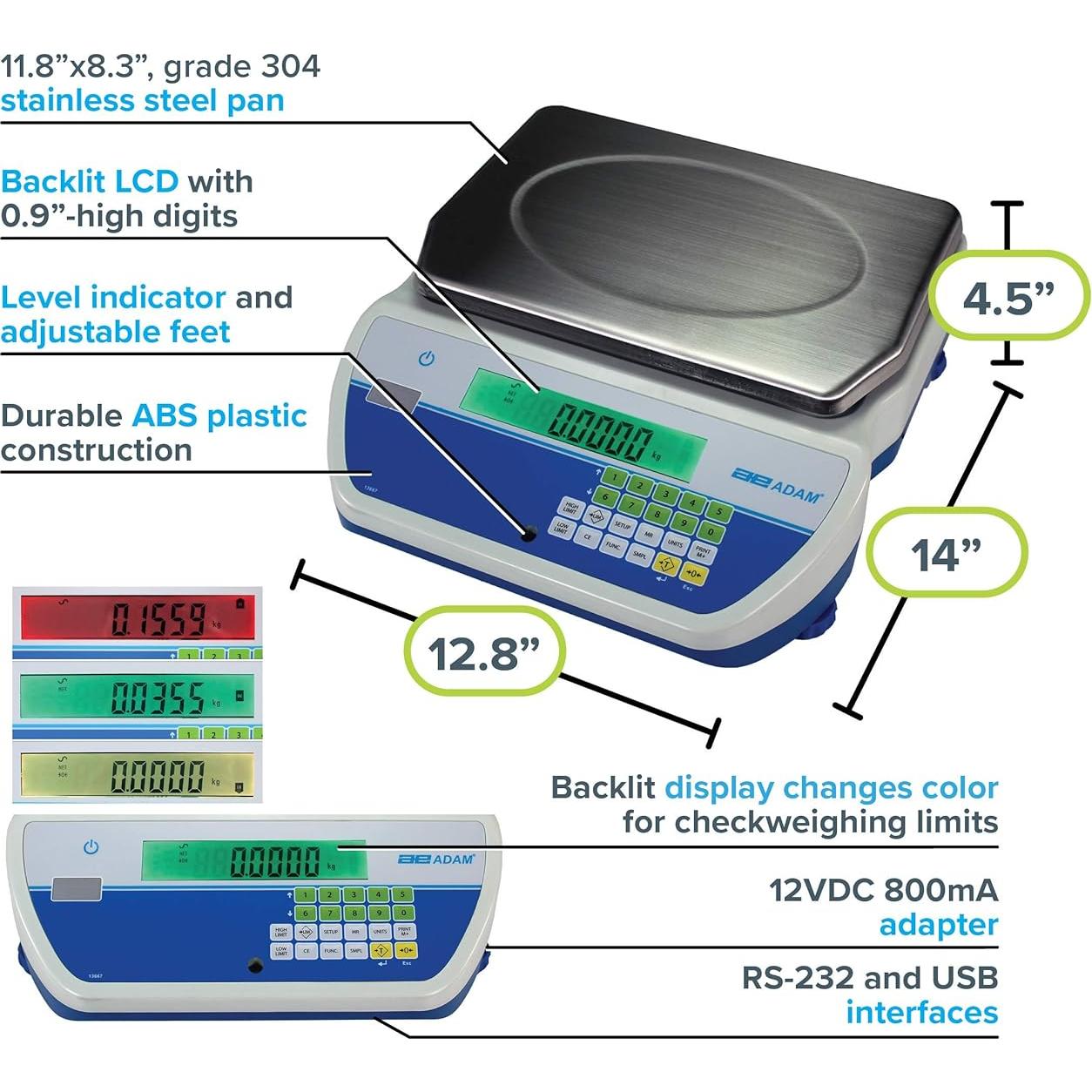 Balanza de Verificación de Banco Adam CKT 32kg - 1g