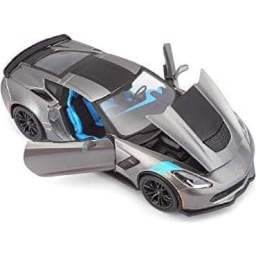 Modelo de Coche Diecast 1/24 Maisto Chevy Corvette 2017 Gris