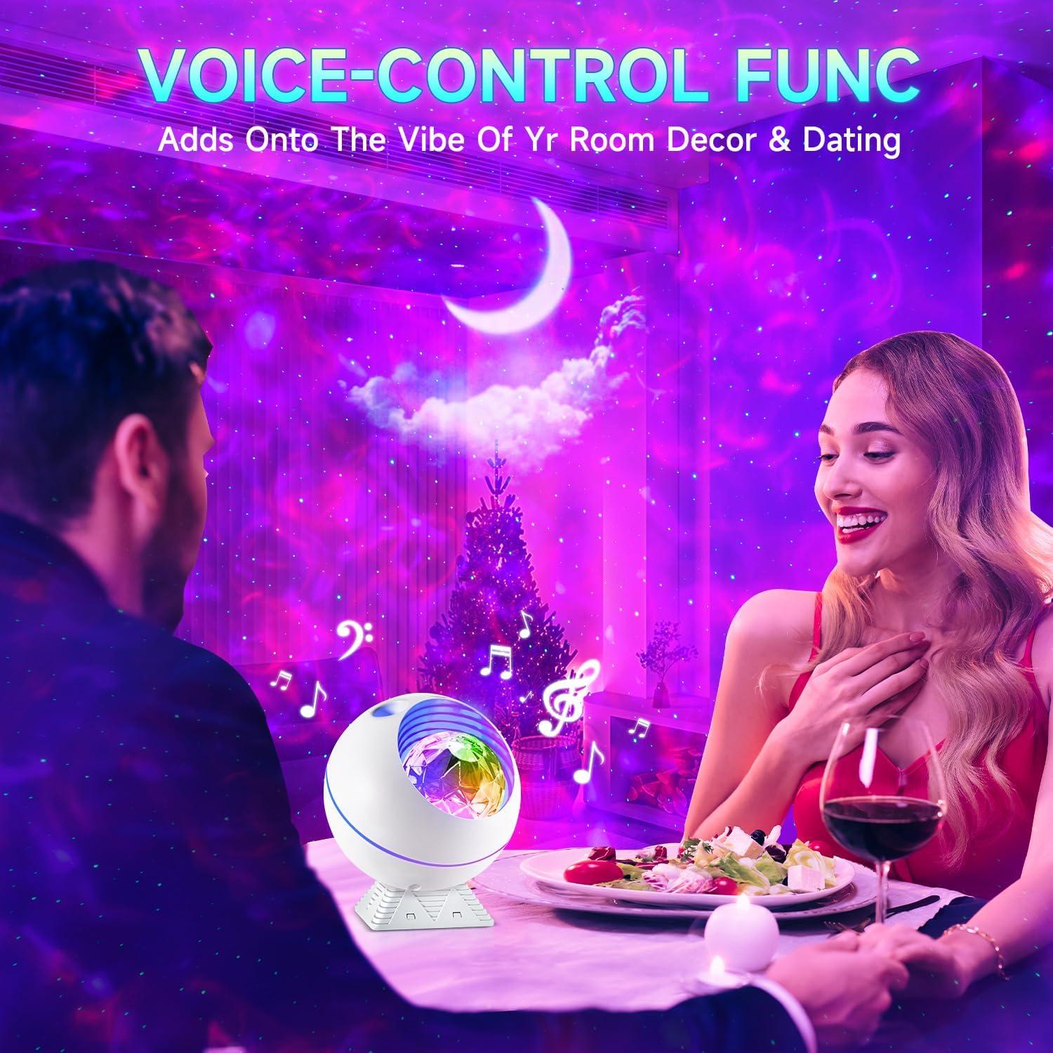 【Gift Package & Birthday Gift】STARS+MOON 15 Colors/240 Lighting Modes Galaxy Projector Star Projector,Galaxy Lights for Bedroom,Star Projector Galaxy Light Gifts Room Decor for Teen Girls Boys (white)