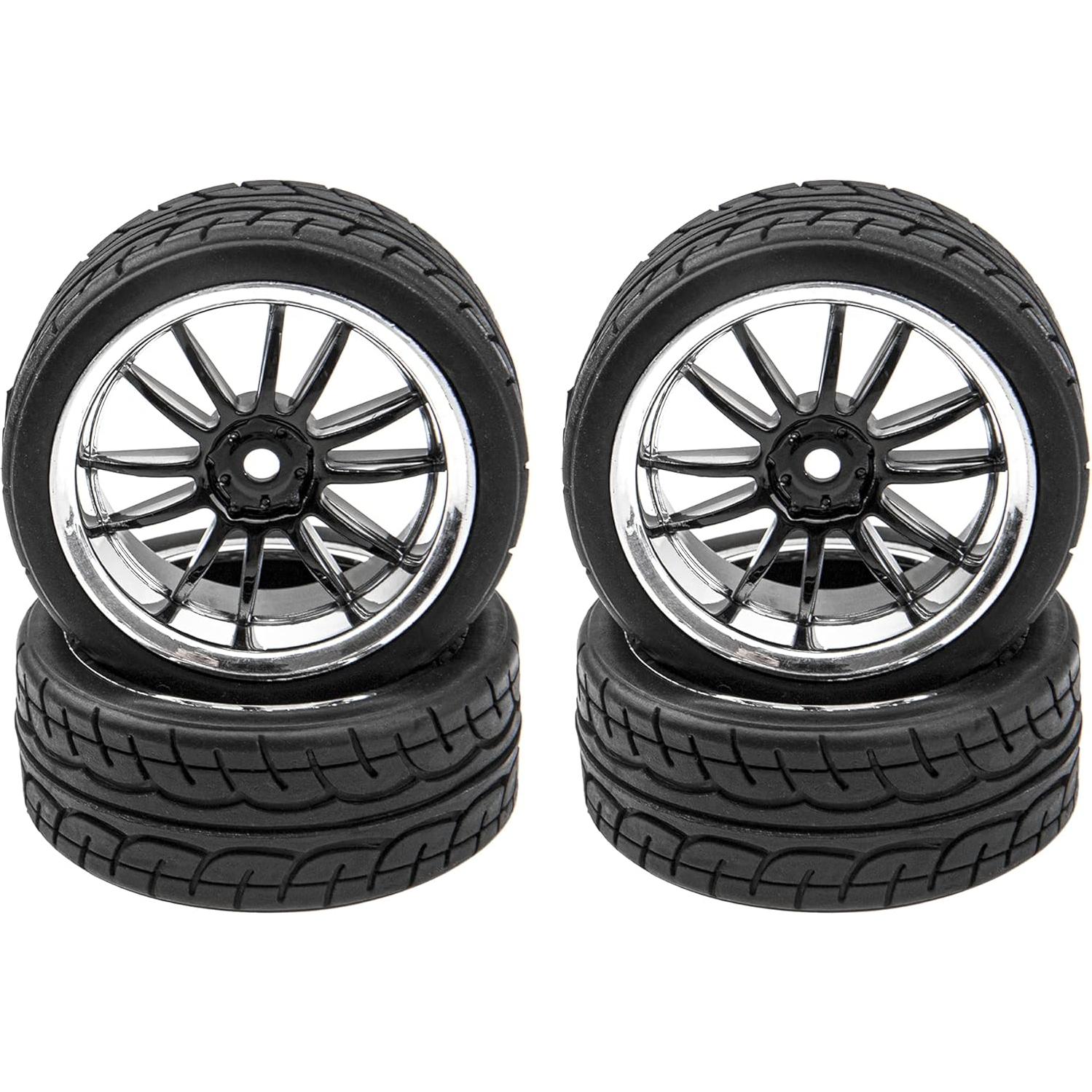 Ruedas de Neumáticos de Goma 12 Radios 12 mm HIRCQOO 1/10