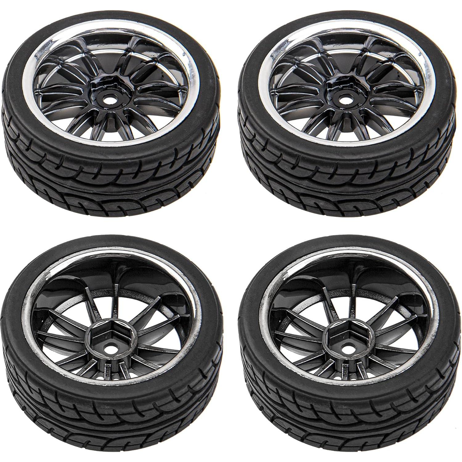 Ruedas de Neumáticos de Goma 12 Radios 12 mm HIRCQOO 1/10