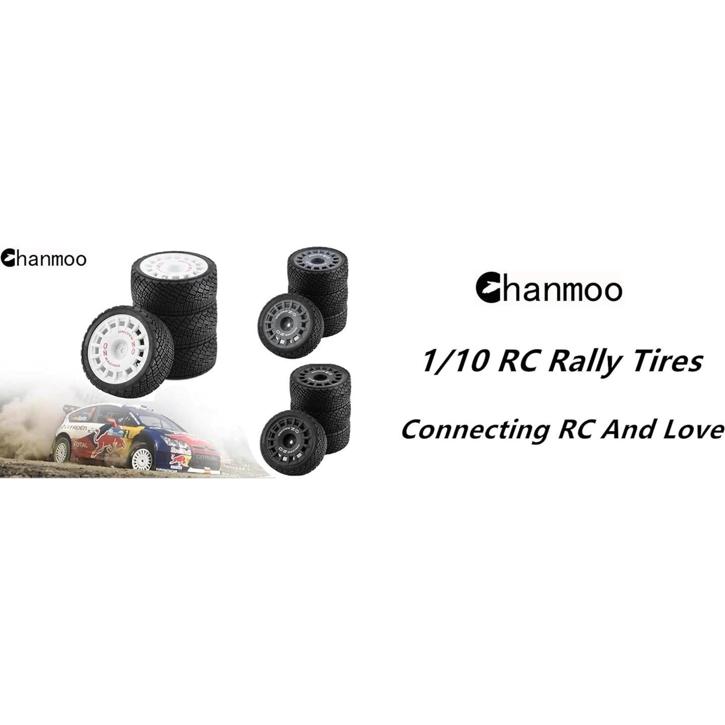 Neumáticos de Rally RC 1/10 Chanmoo 67mm Gris 4PCS