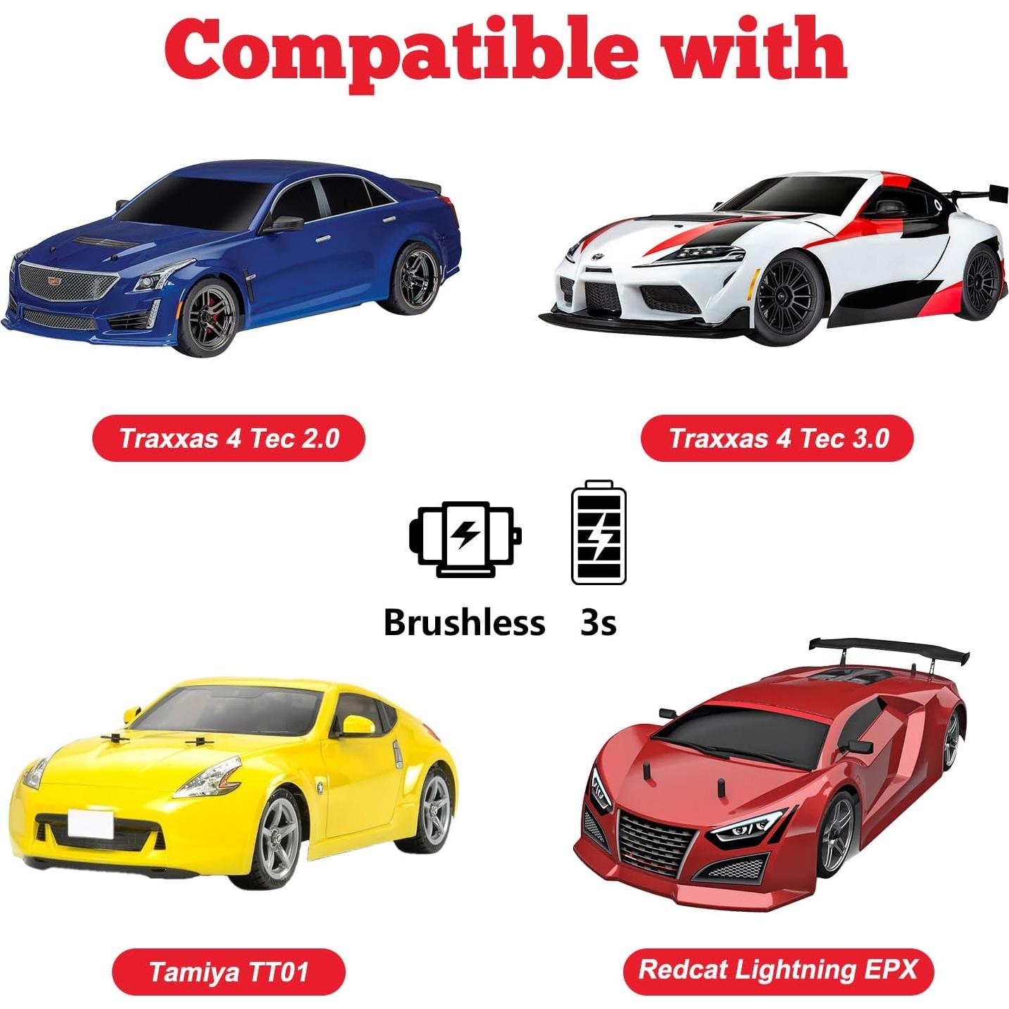 Neumáticos de Drift RC HobbyPark 1/10 Plástico Duro - Juego de 4