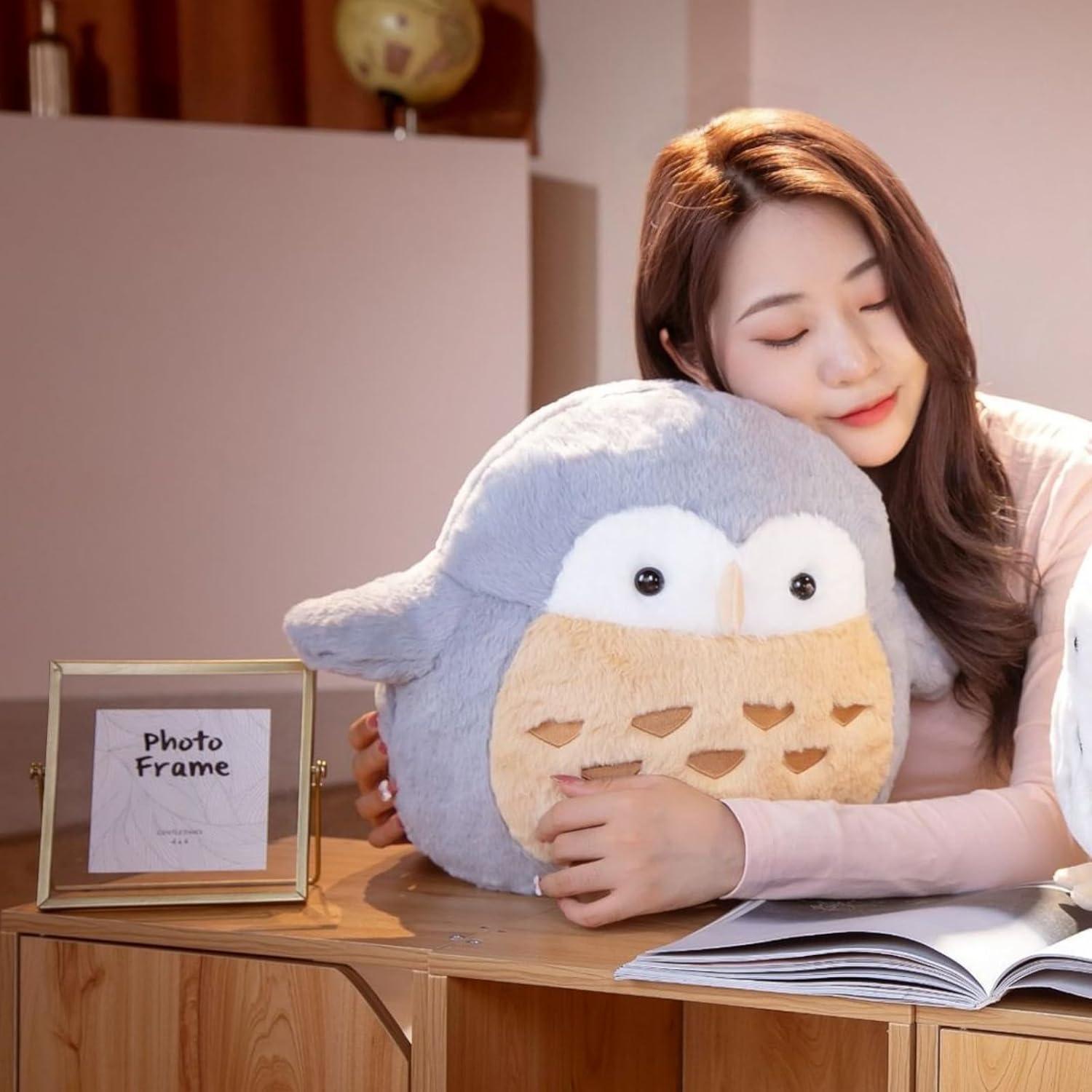 Búho de Peluche Ryttir 44.9 cm Naranja Juguete Suave