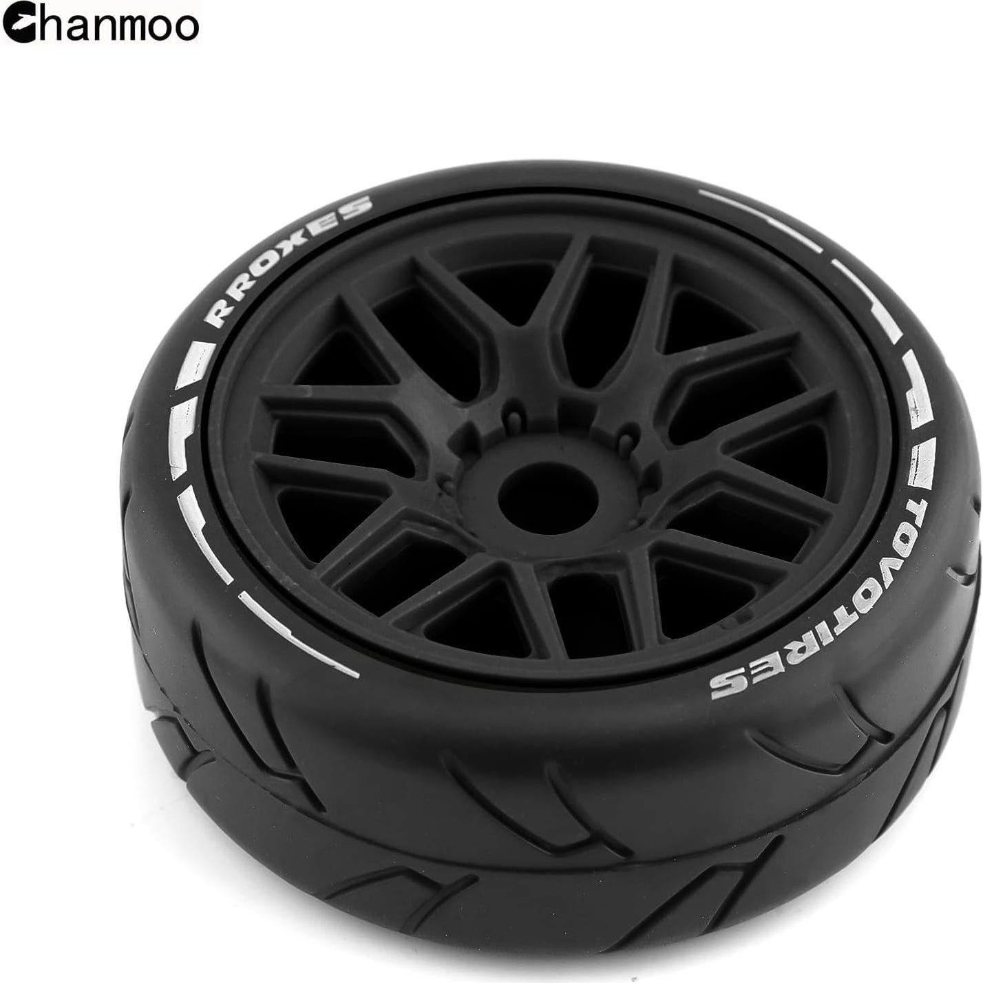 Neumáticos RC 1/8 Chanmoo Rally Drift 103mm 4PCS Negro