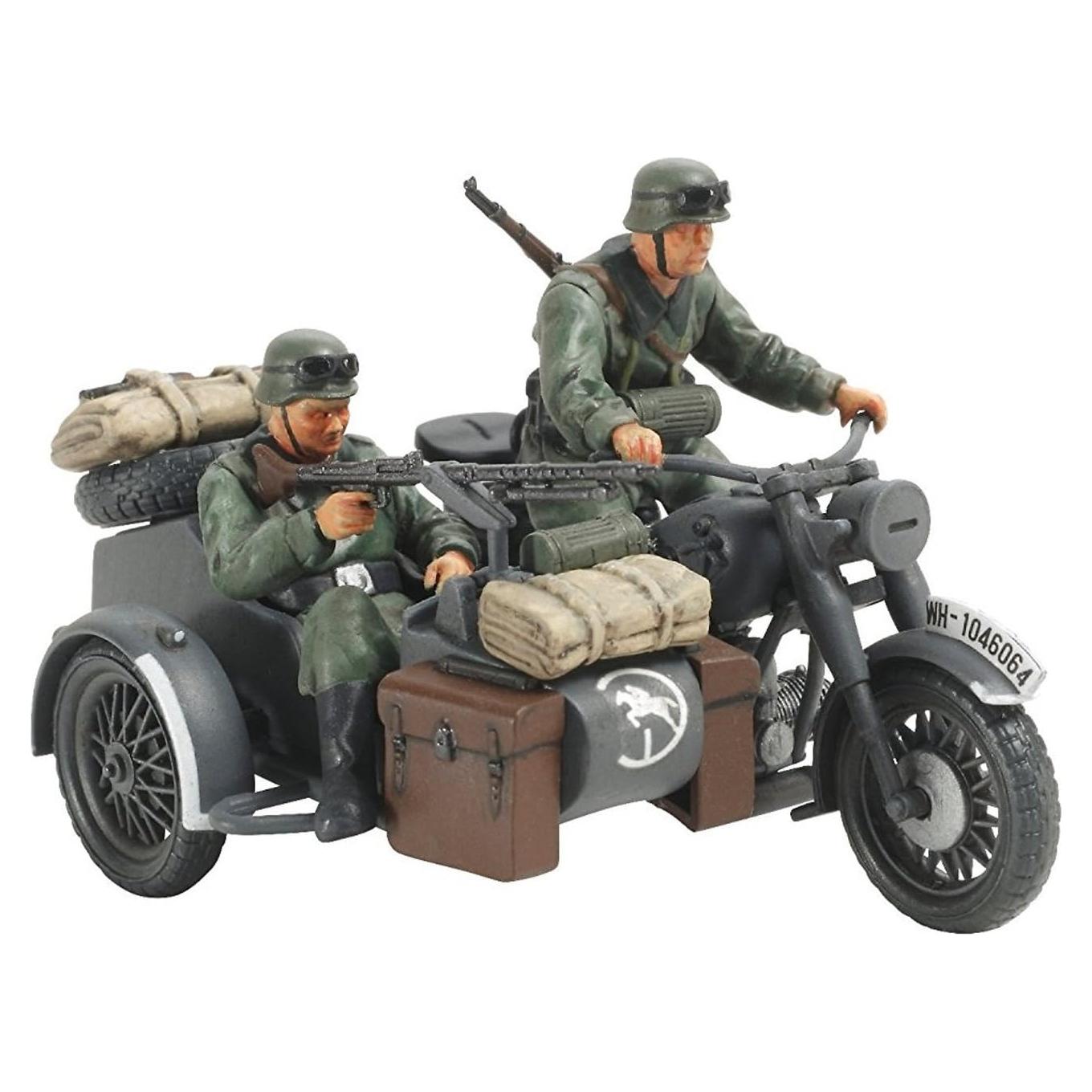 Kit de Modelo Motocicleta y Sidecar Alemán BMW 1/48