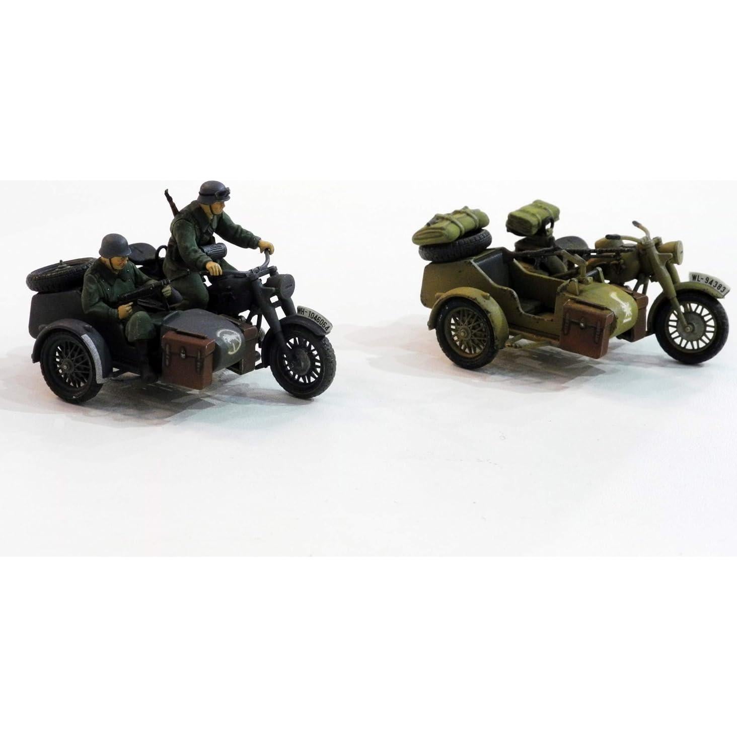 Kit de Modelo Motocicleta y Sidecar Alemán BMW 1/48