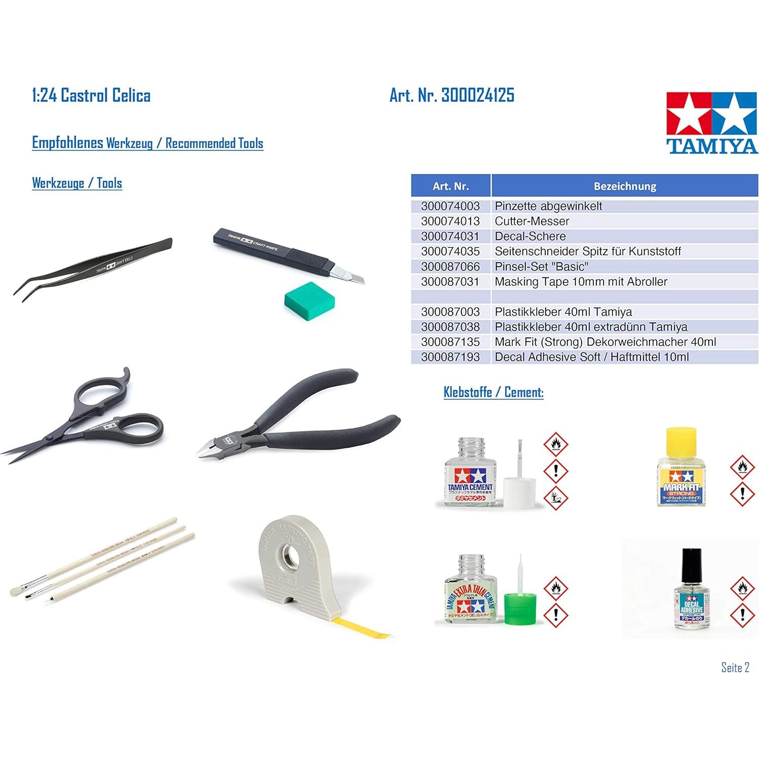 Kit de Modelo Tamiya 1:24 Castrol Celica GT Detallado