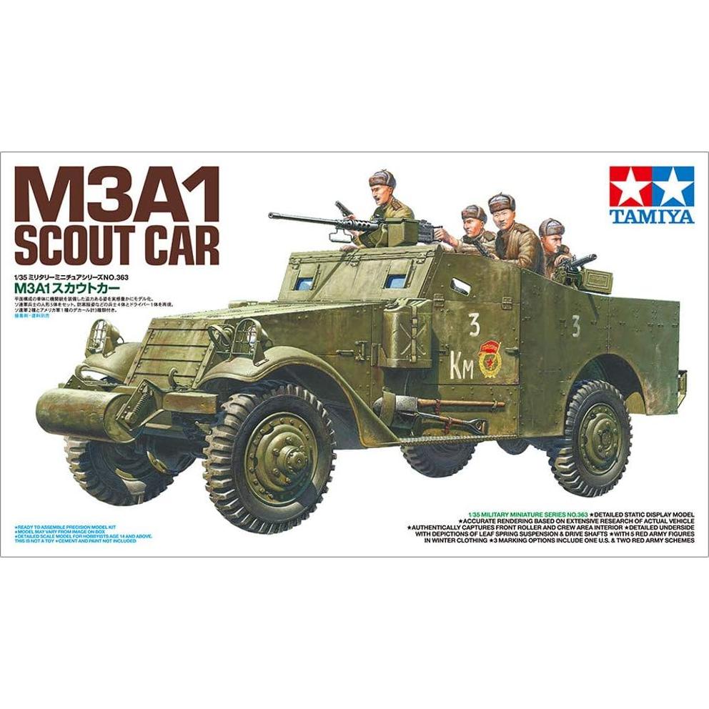 Kit de Modelo Tamiya 1/35 M3A1 Scout Car Plástico