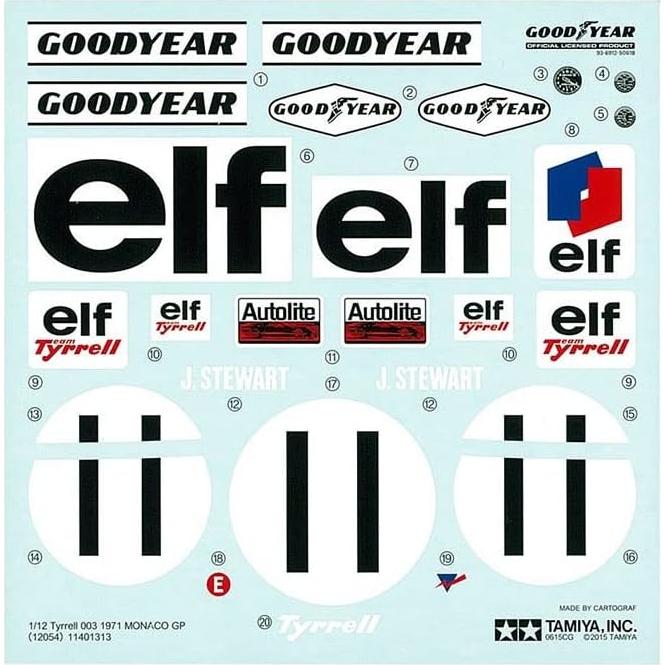 Tamiya 1:12 Tyrell 003 1971 GP Mónaco Modelo a Escala