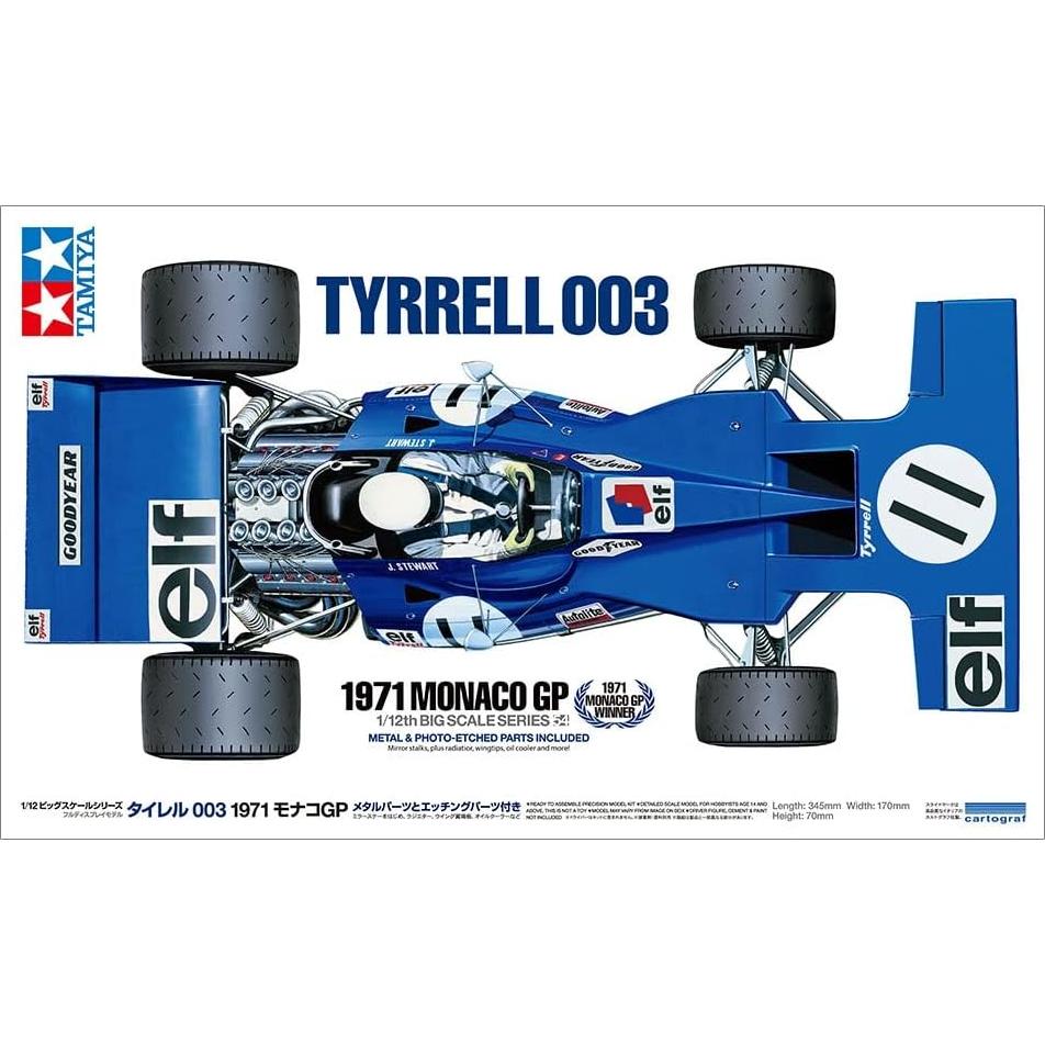 Tamiya 1:12 Tyrell 003 1971 GP Mónaco Modelo a Escala