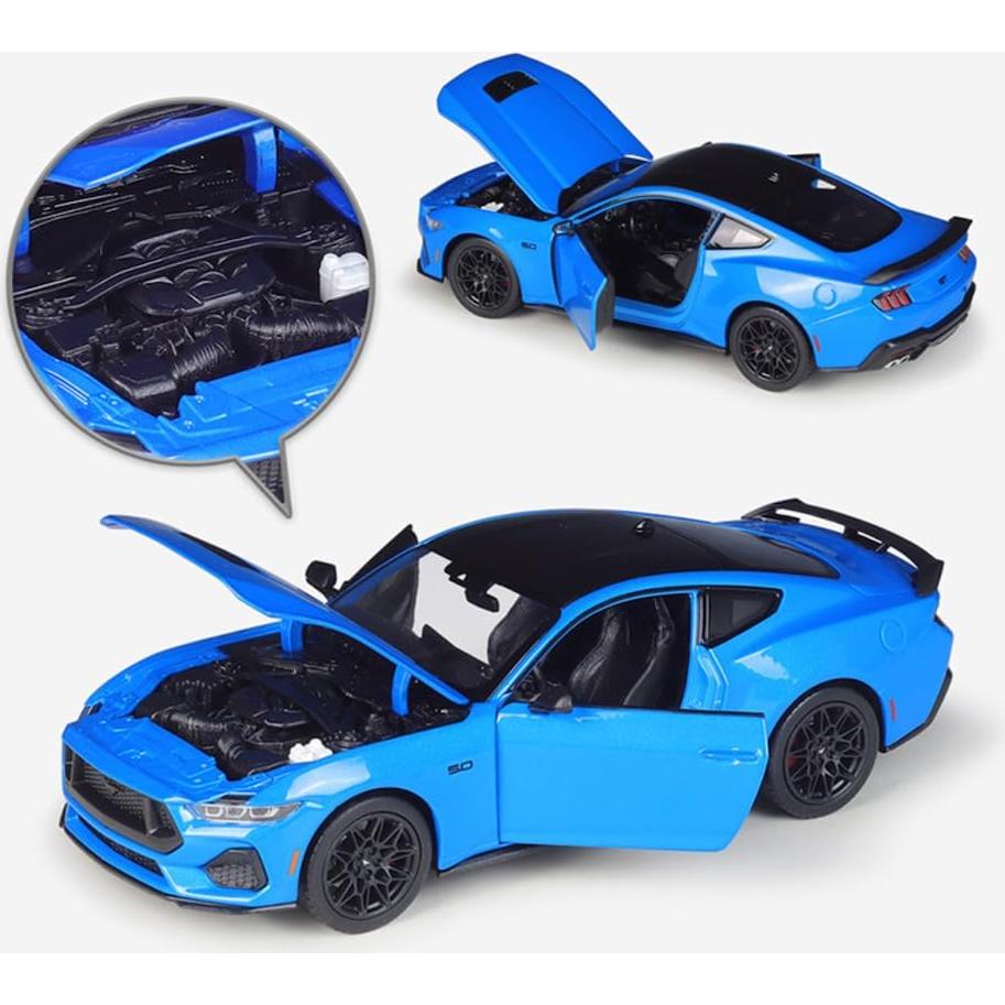 Coche Diecast a Escala 1:25 Welly Ford Mustang GT 2024 Azul
