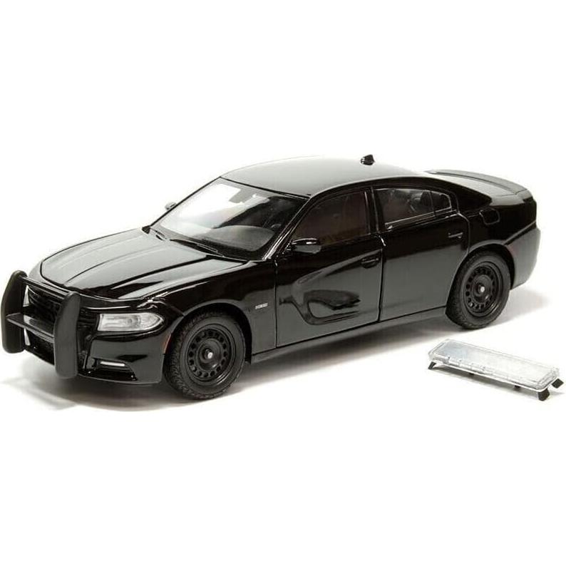 Coche a Escala 1:24 Diecast Welly Dodge Charger R/T Policía Negro
