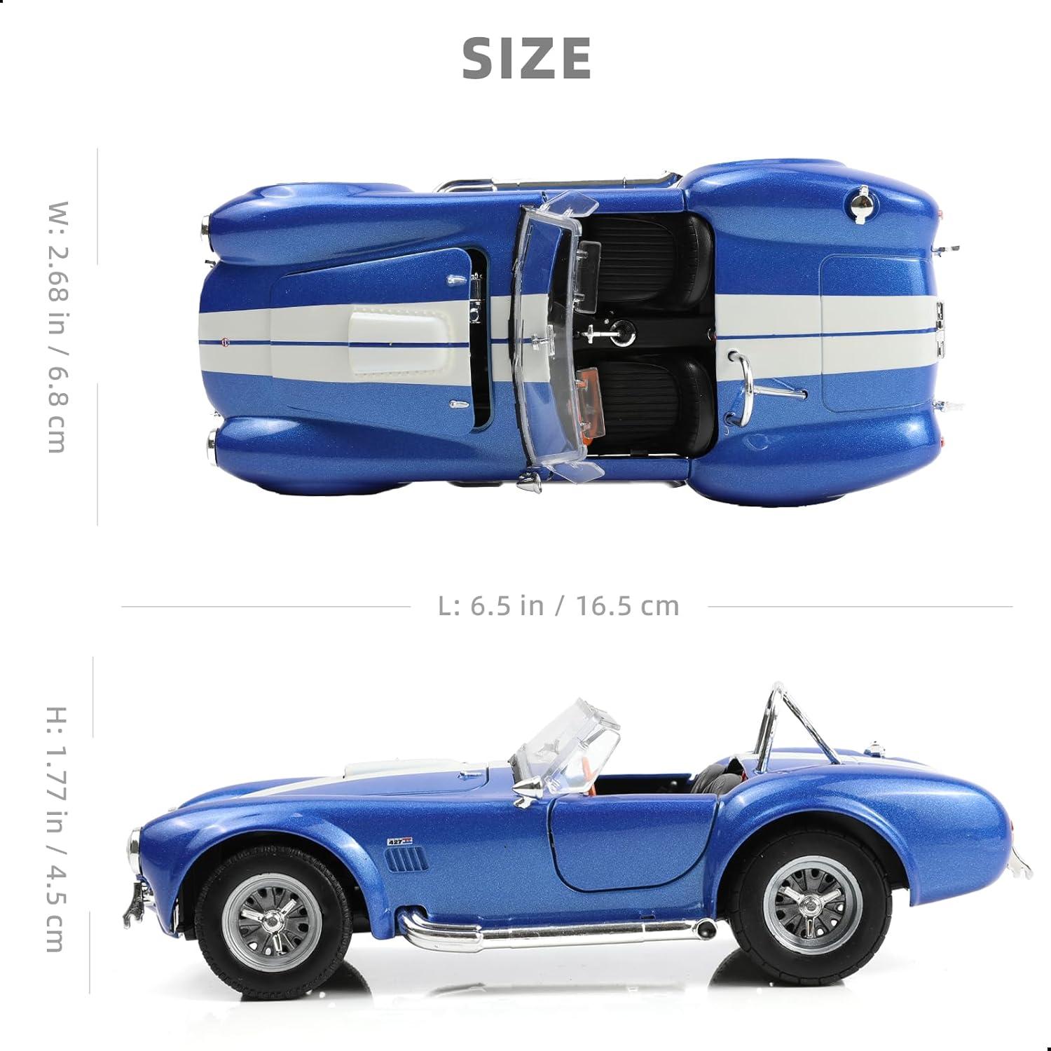 Coche Juguete Diecast 1/24 Shelby Cobra 427 S/C Azul